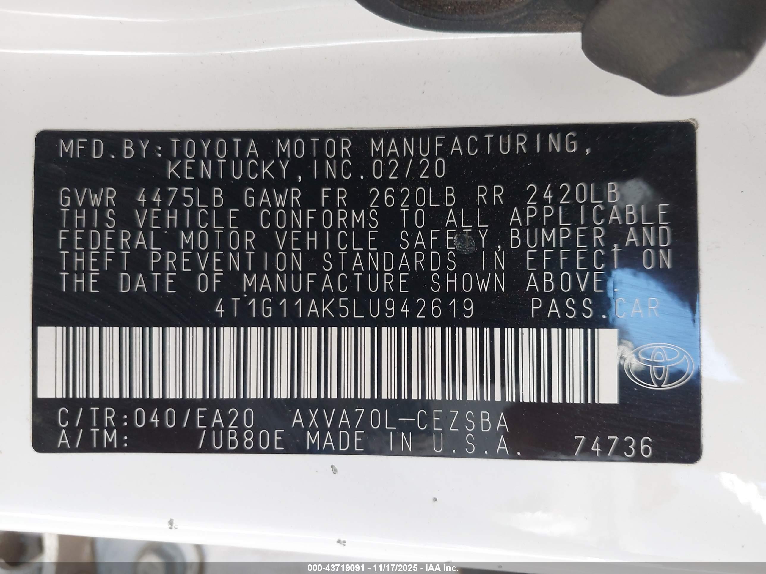 TOYOTA CAMRY image 9