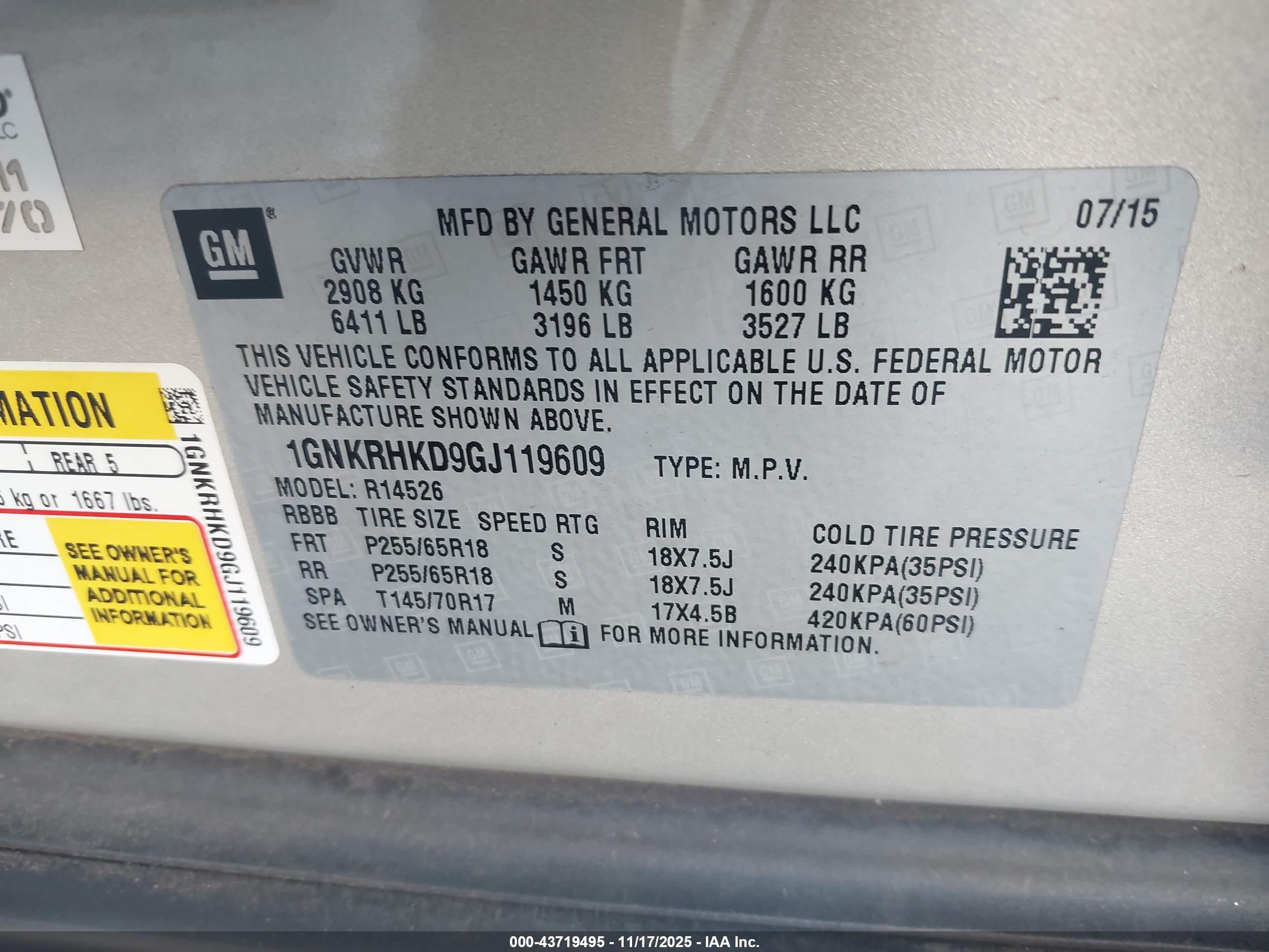 CHEVROLET TRAVERSE image 9