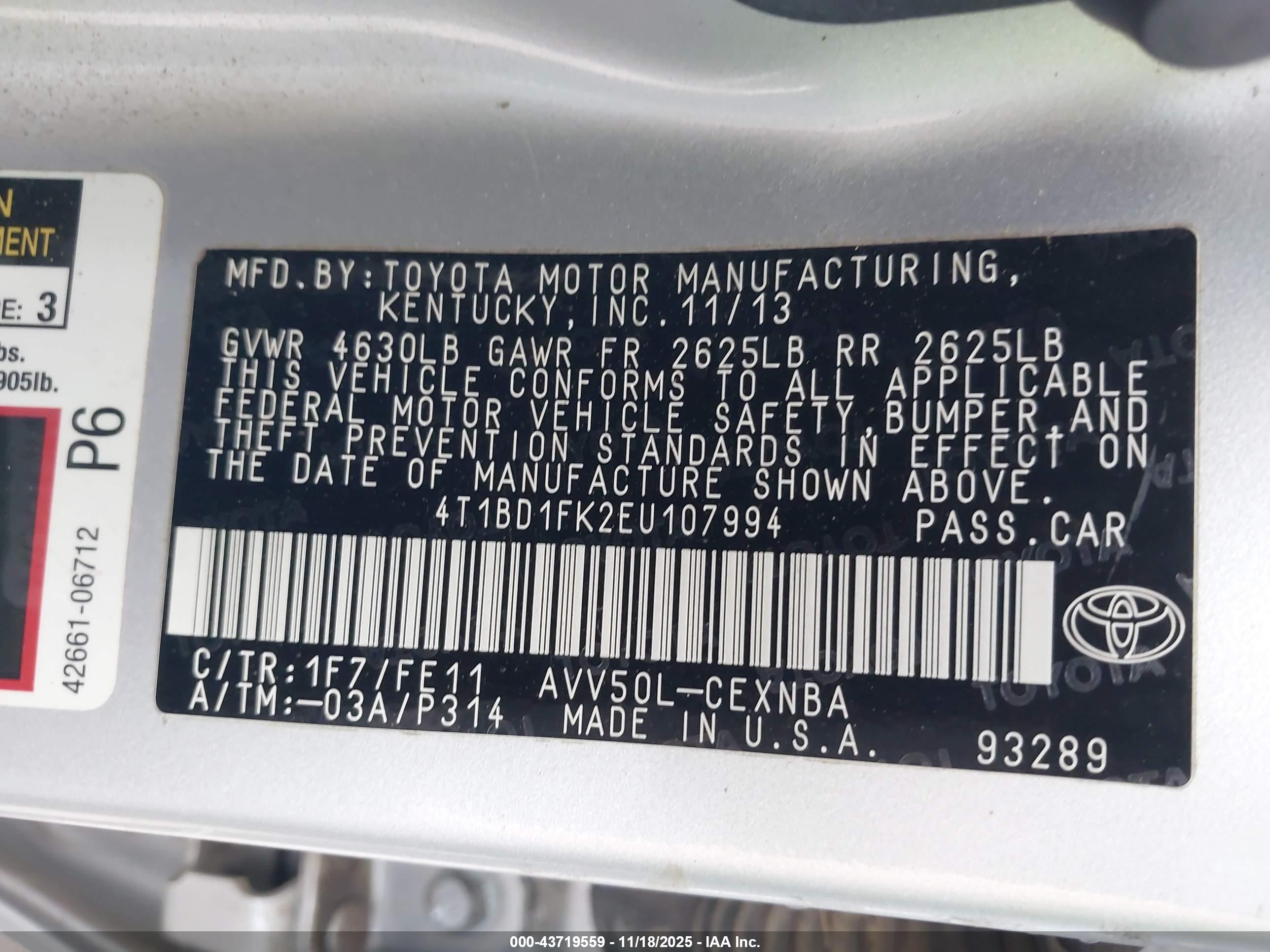 TOYOTA CAMRY image 9