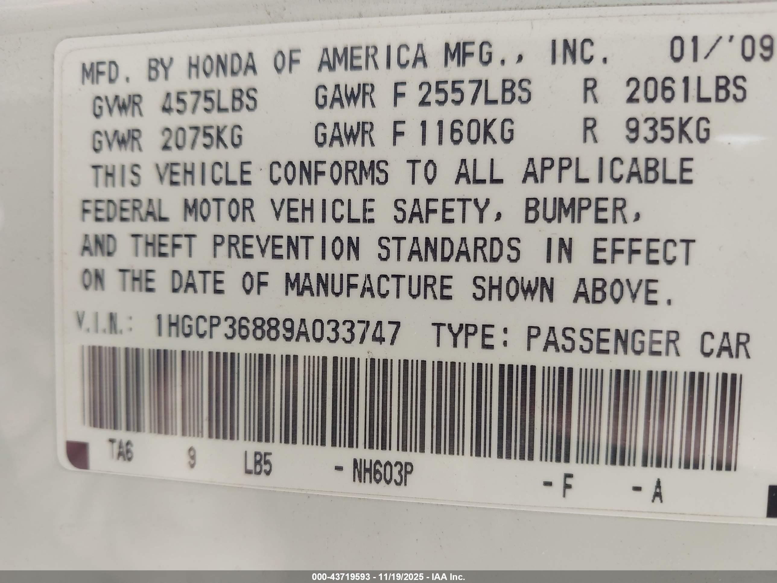 HONDA ACCORD image 9