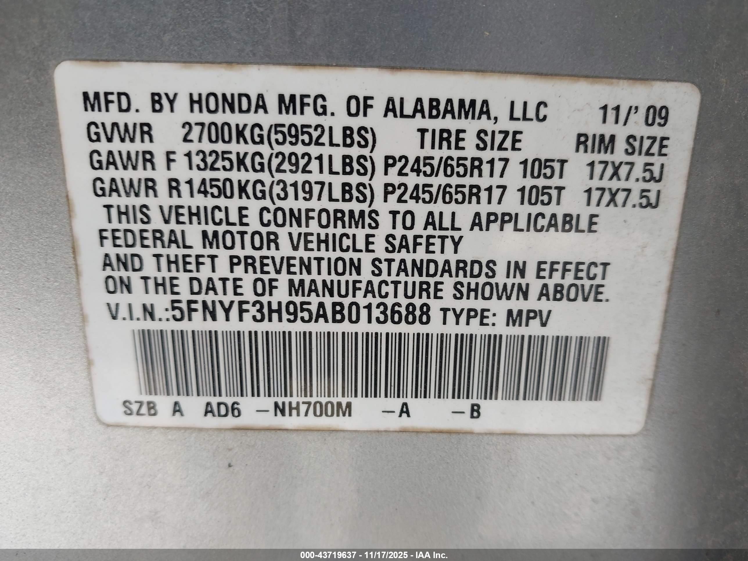 HONDA PILOT image 9