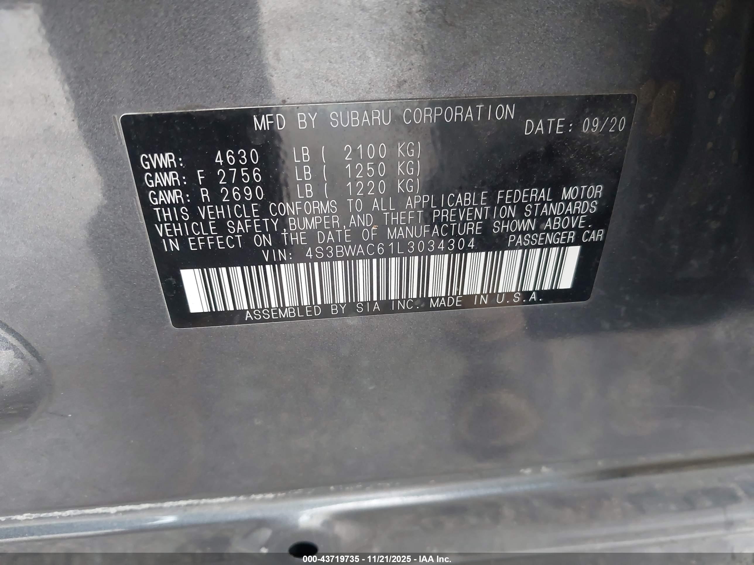 SUBARU LEGACY image 9