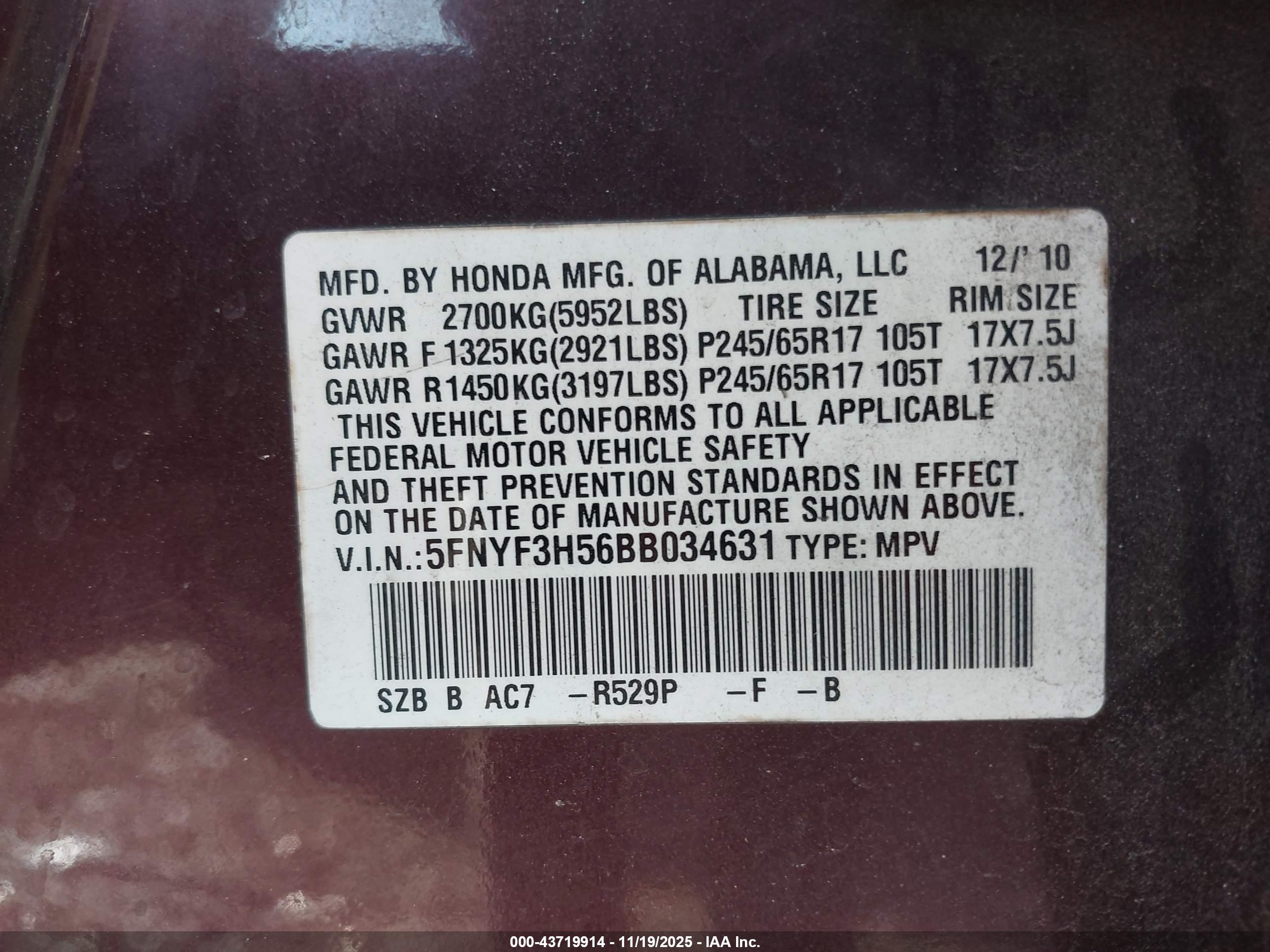 HONDA PILOT image 9