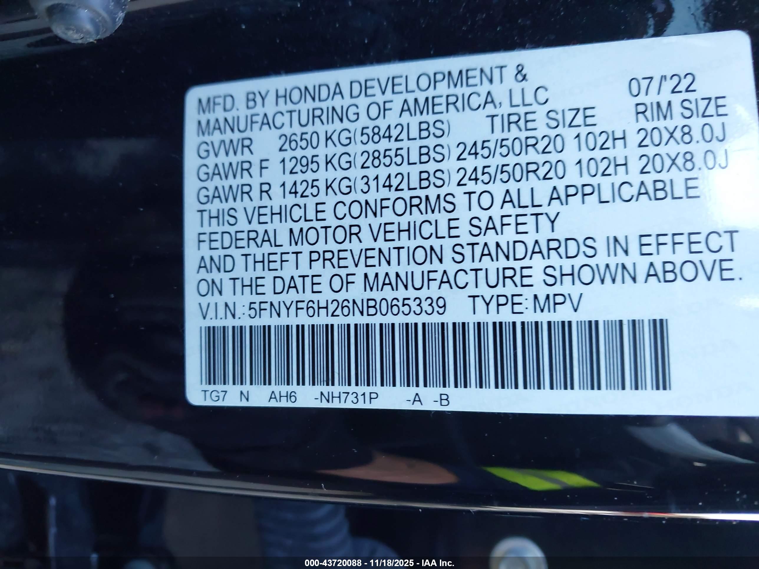 HONDA PILOT image 9