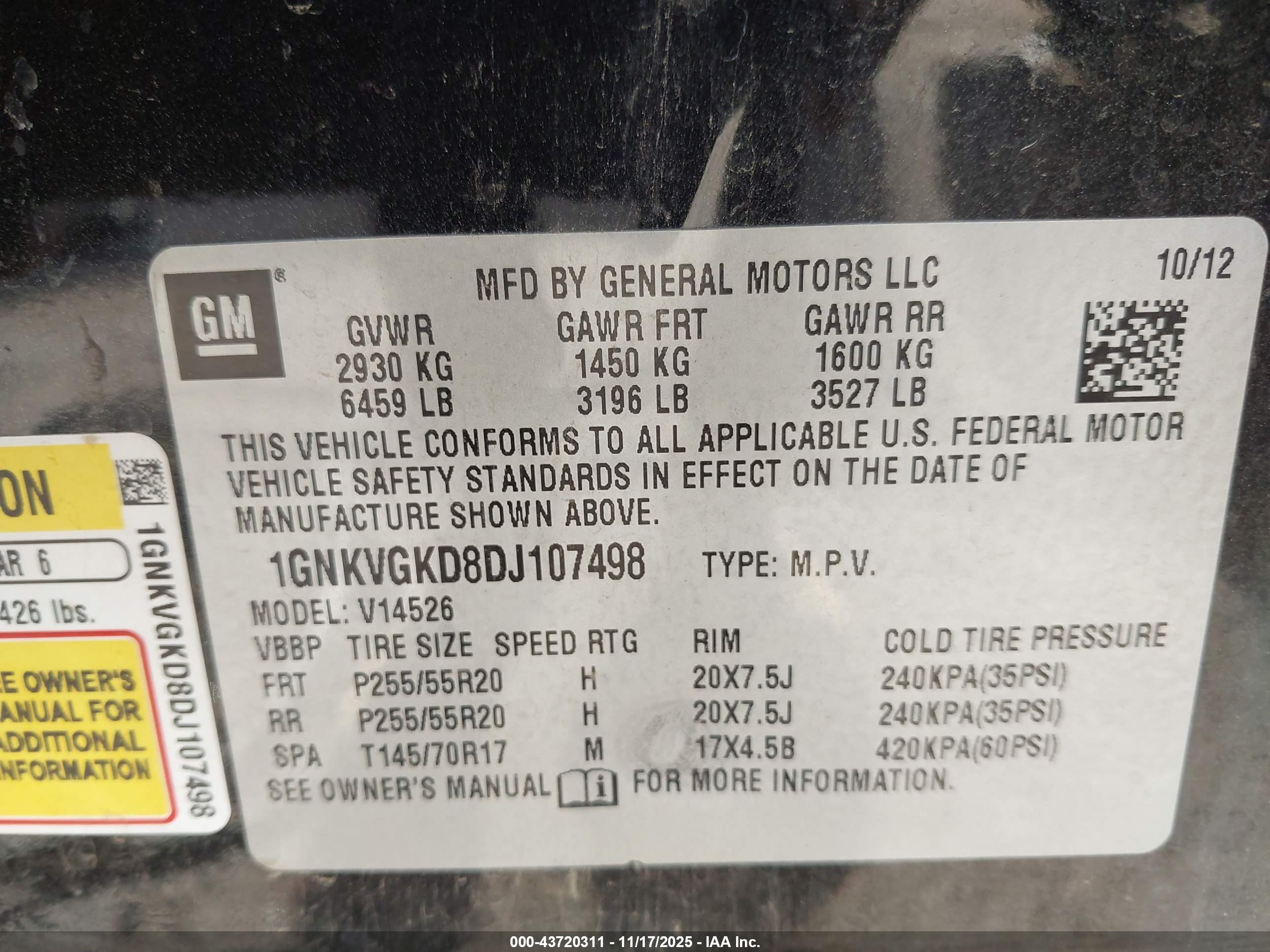 CHEVROLET TRAVERSE image 9