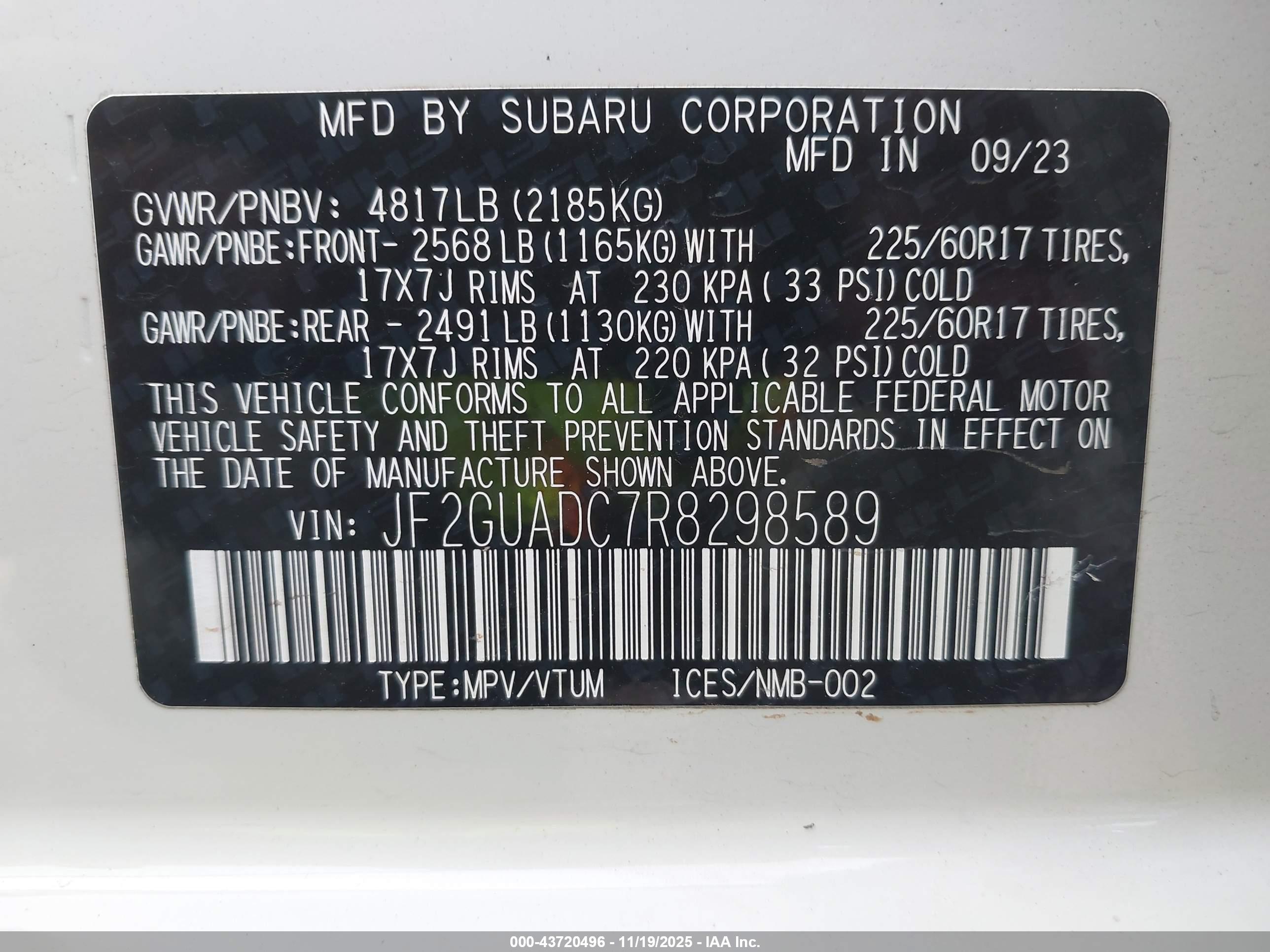 SUBARU CROSSTREK image 9
