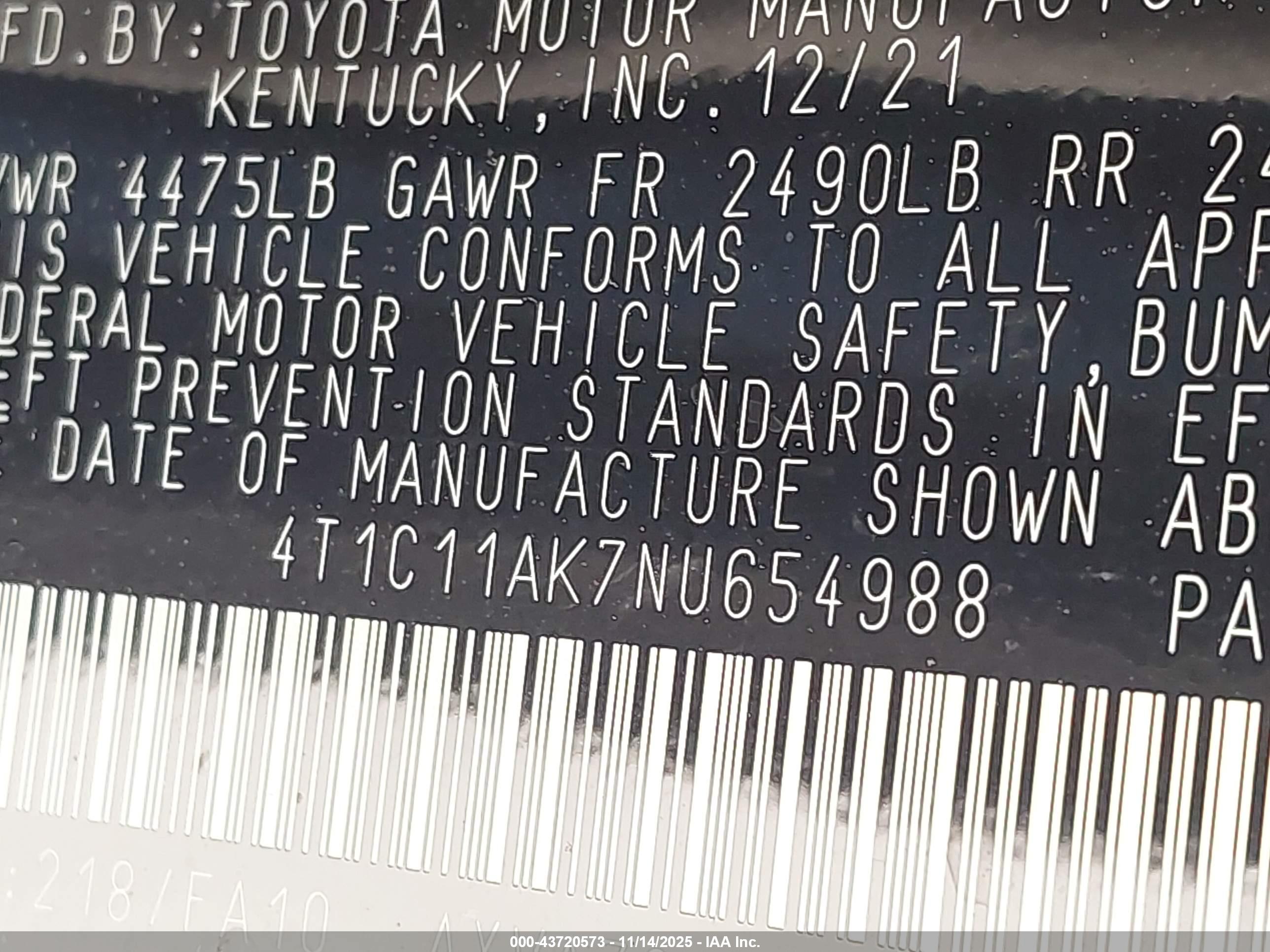 TOYOTA CAMRY image 9