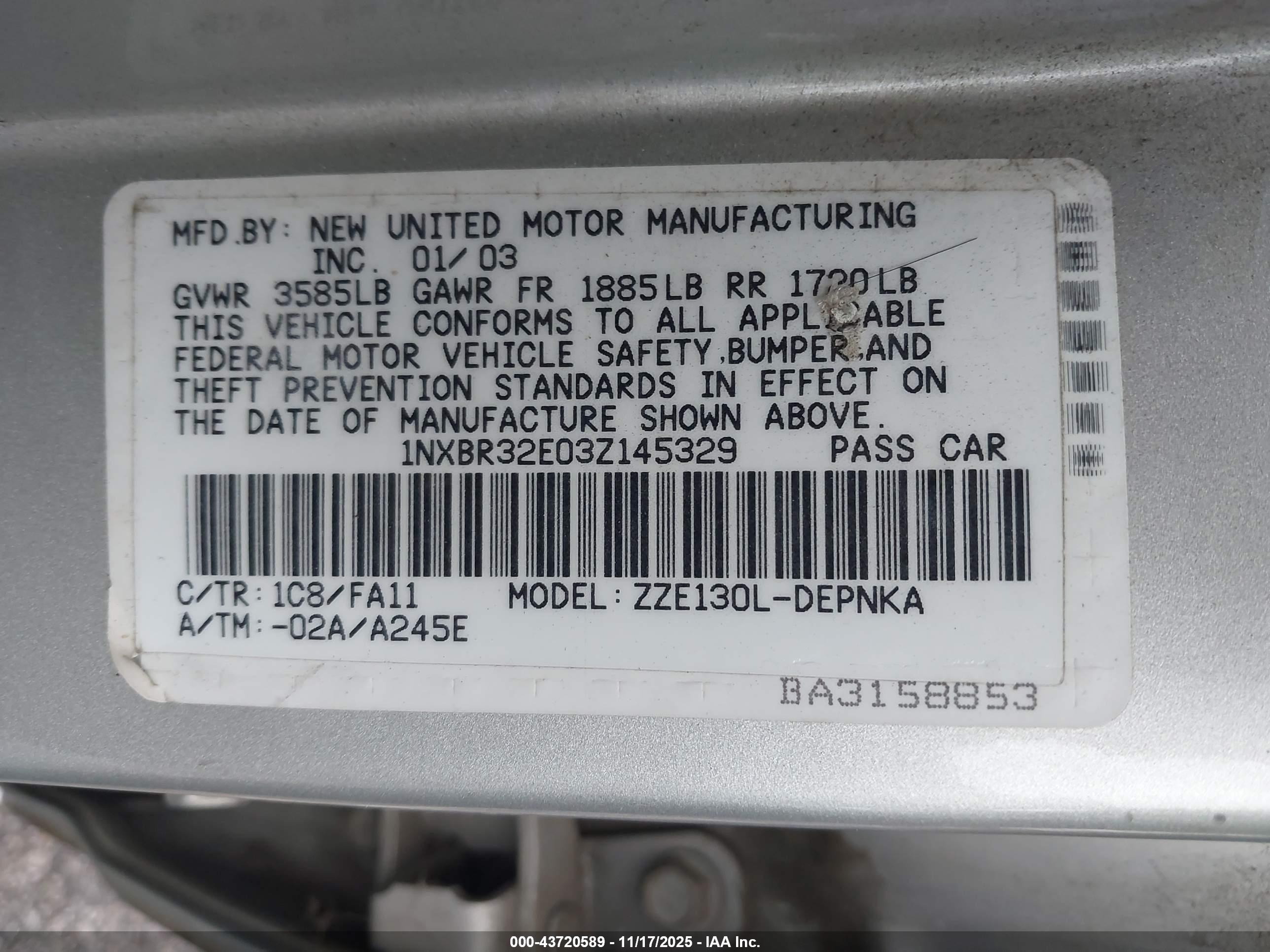 TOYOTA COROLLA image 9