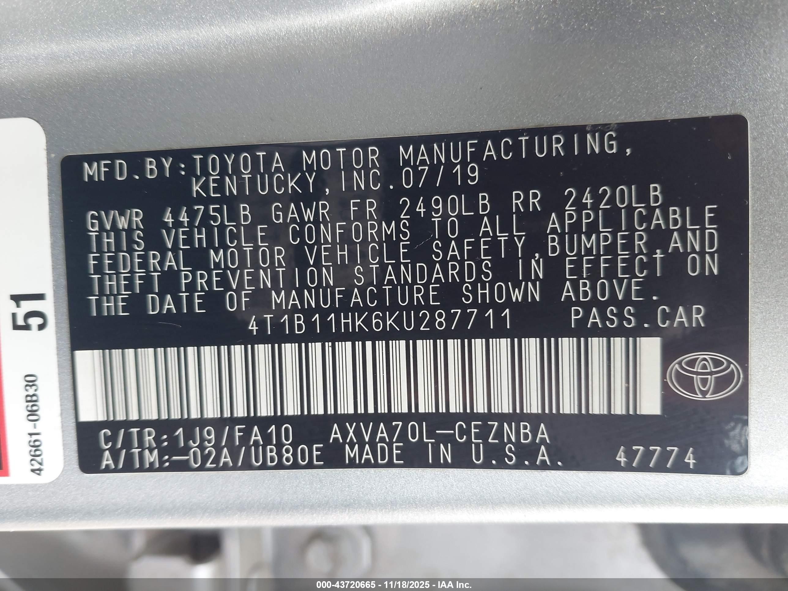 TOYOTA CAMRY image 9