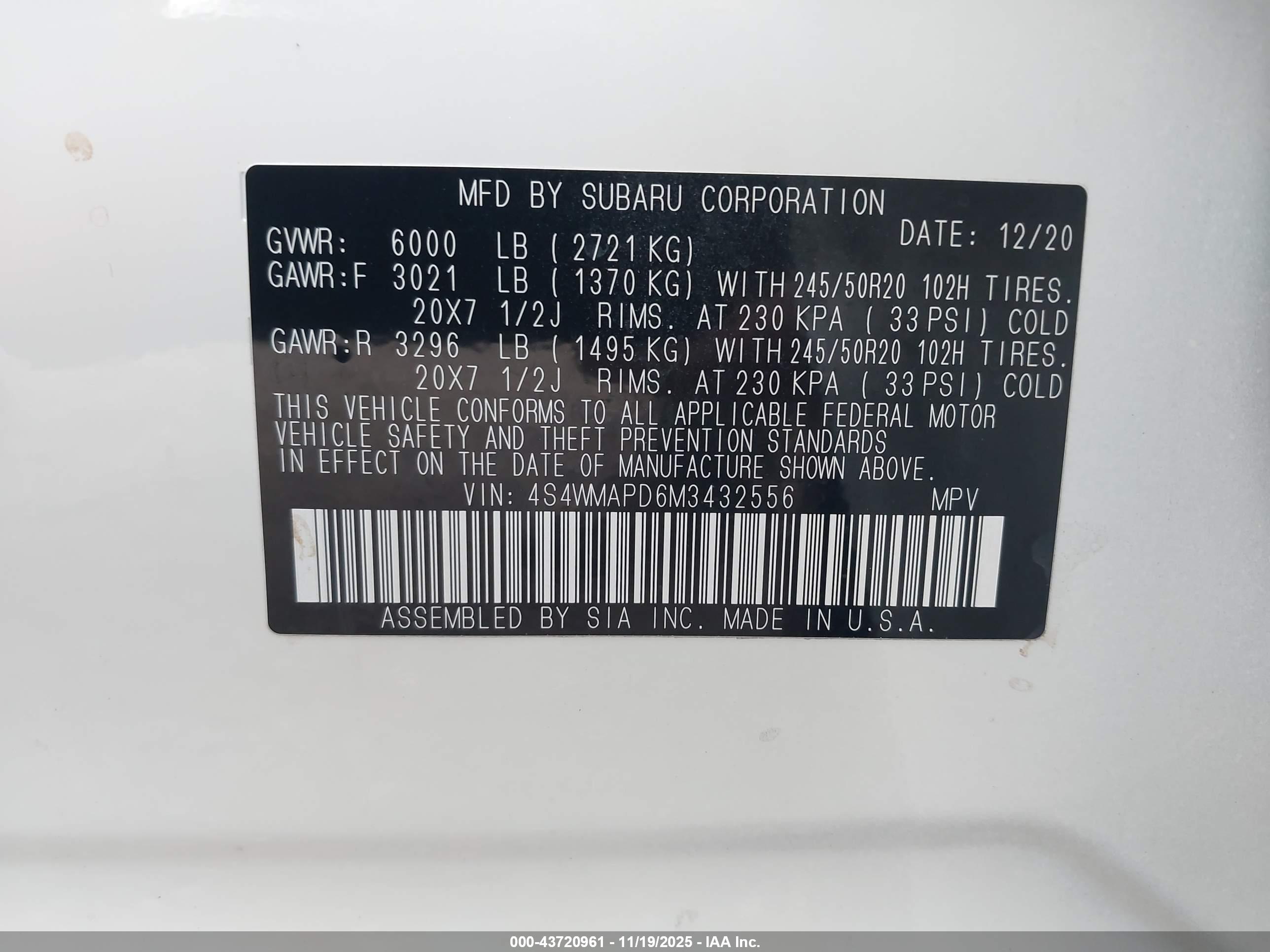 SUBARU ASCENT image 9