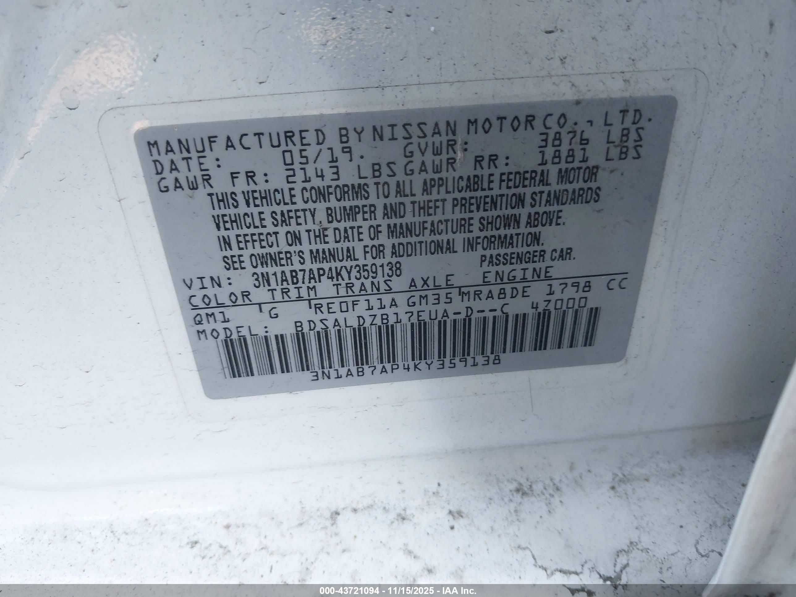 NISSAN SENTRA image 9