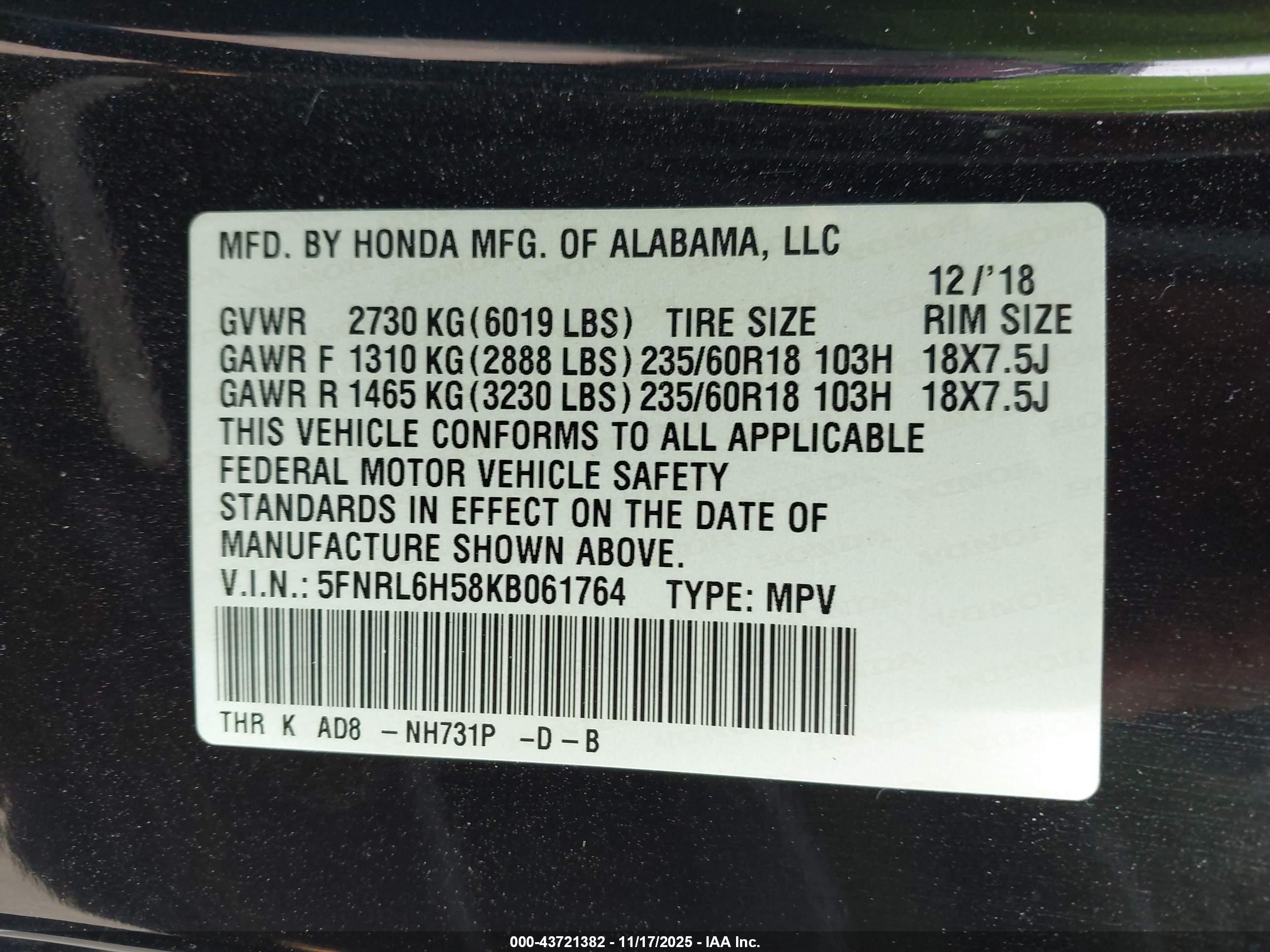 HONDA ODYSSEY image 9