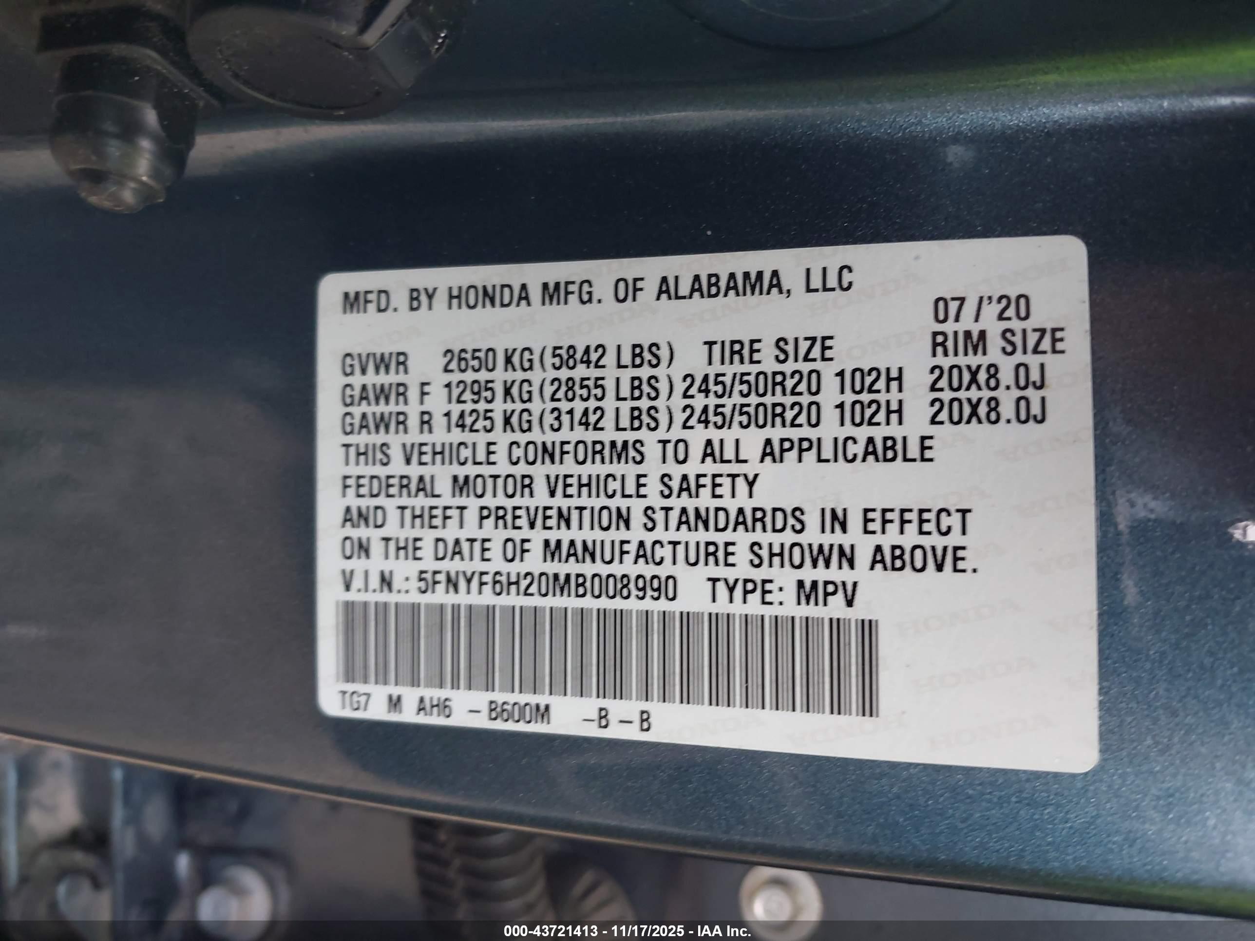 HONDA PILOT image 9
