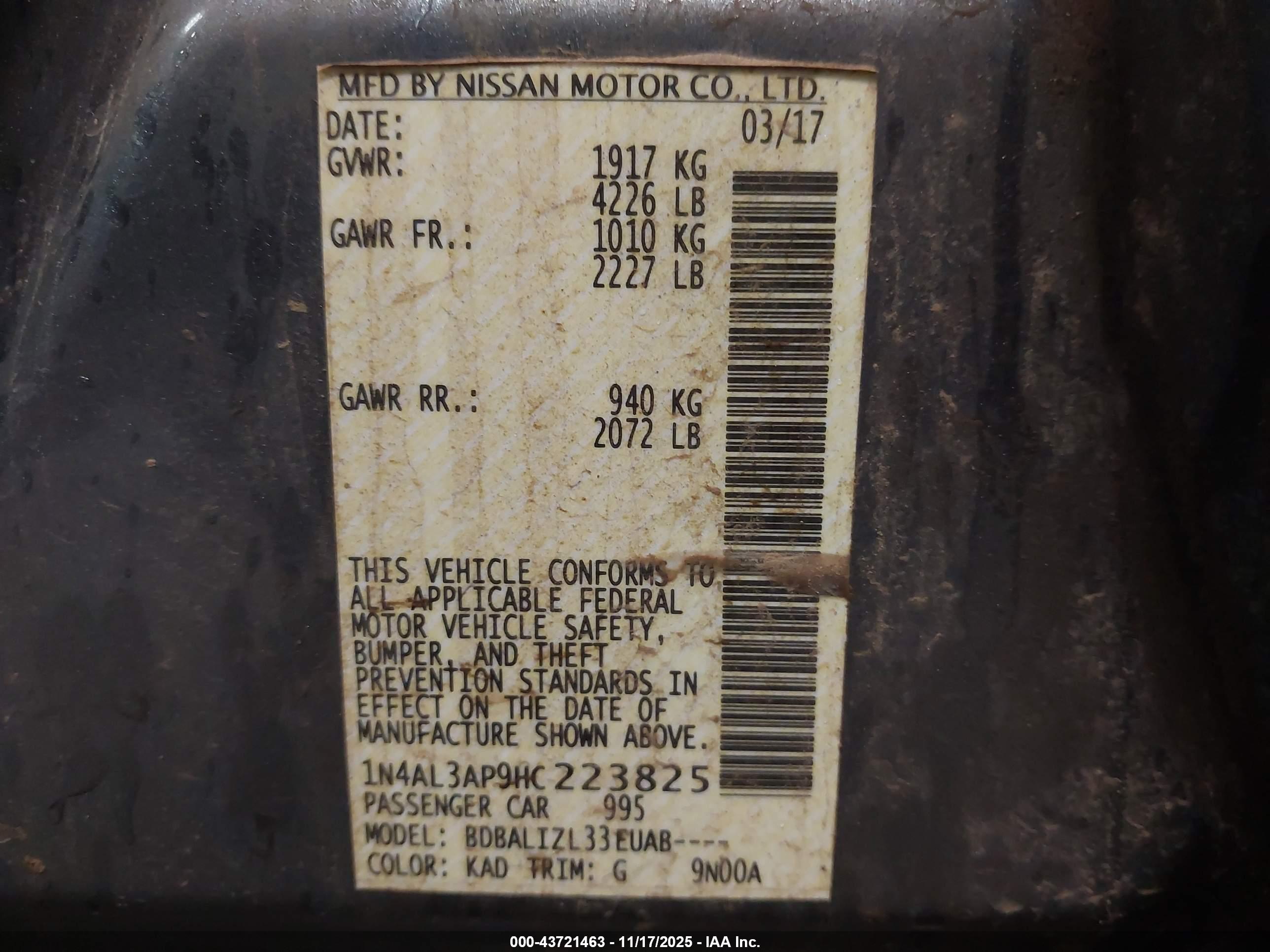 NISSAN ALTIMA image 9