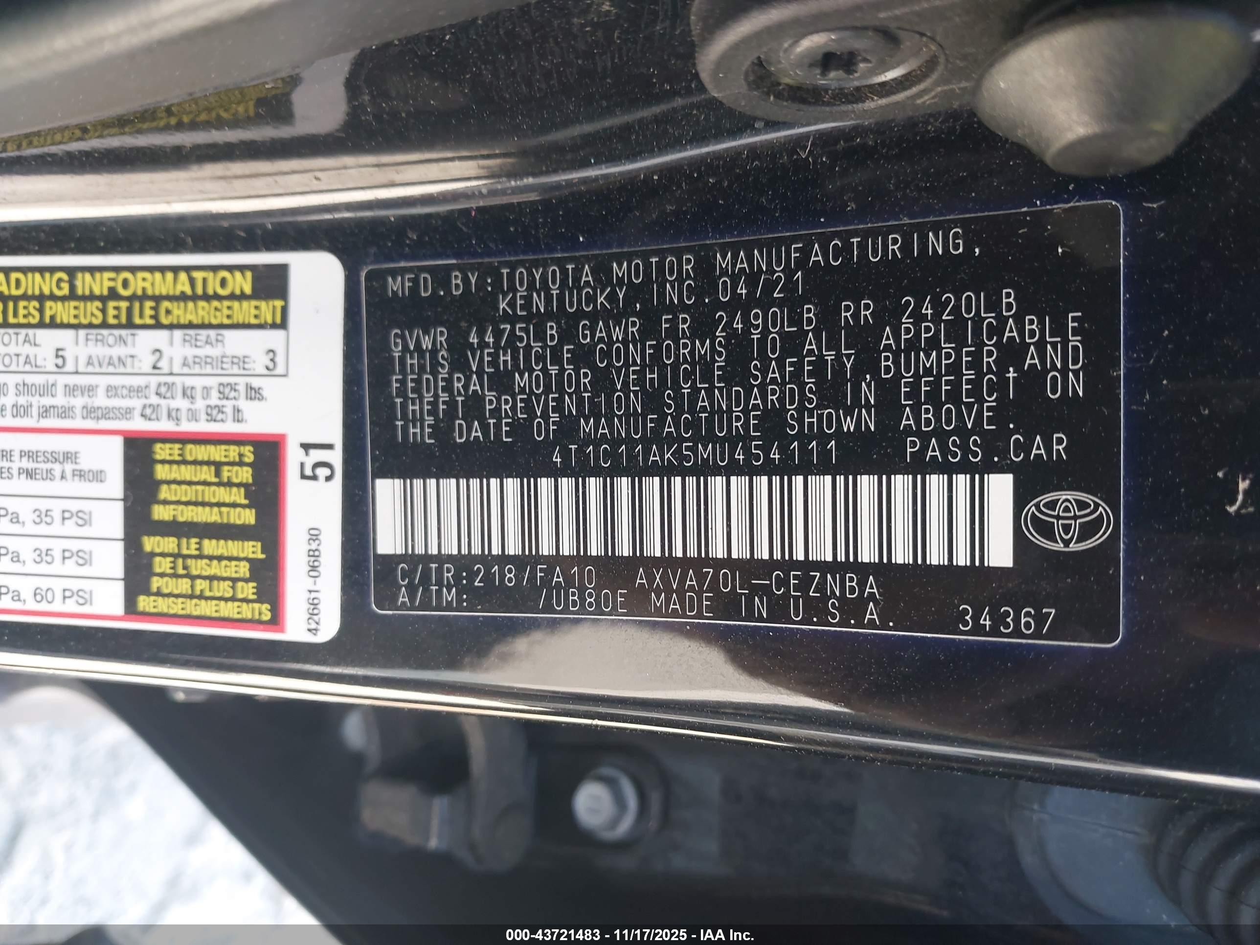 TOYOTA CAMRY image 9