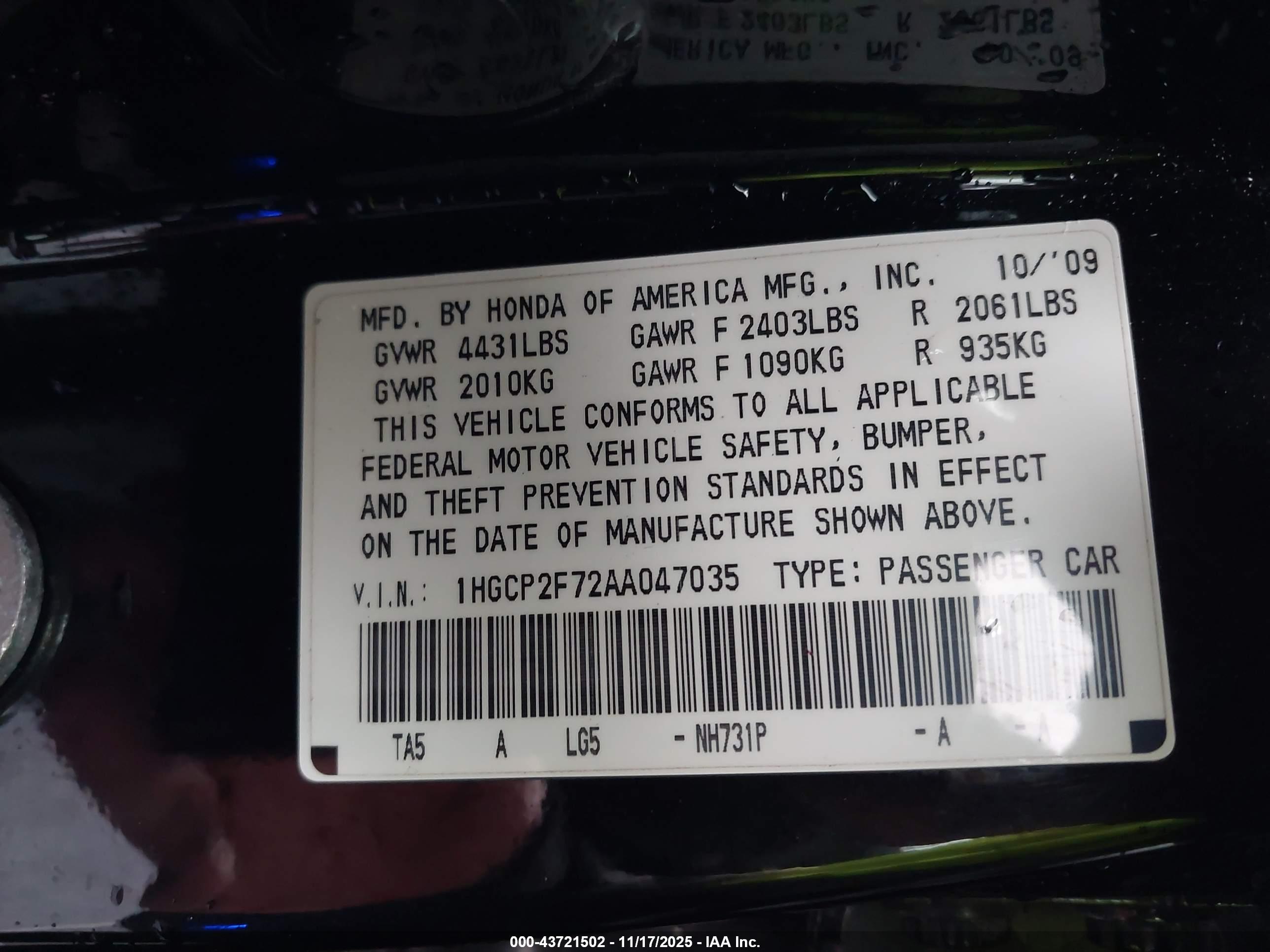 HONDA ACCORD image 9