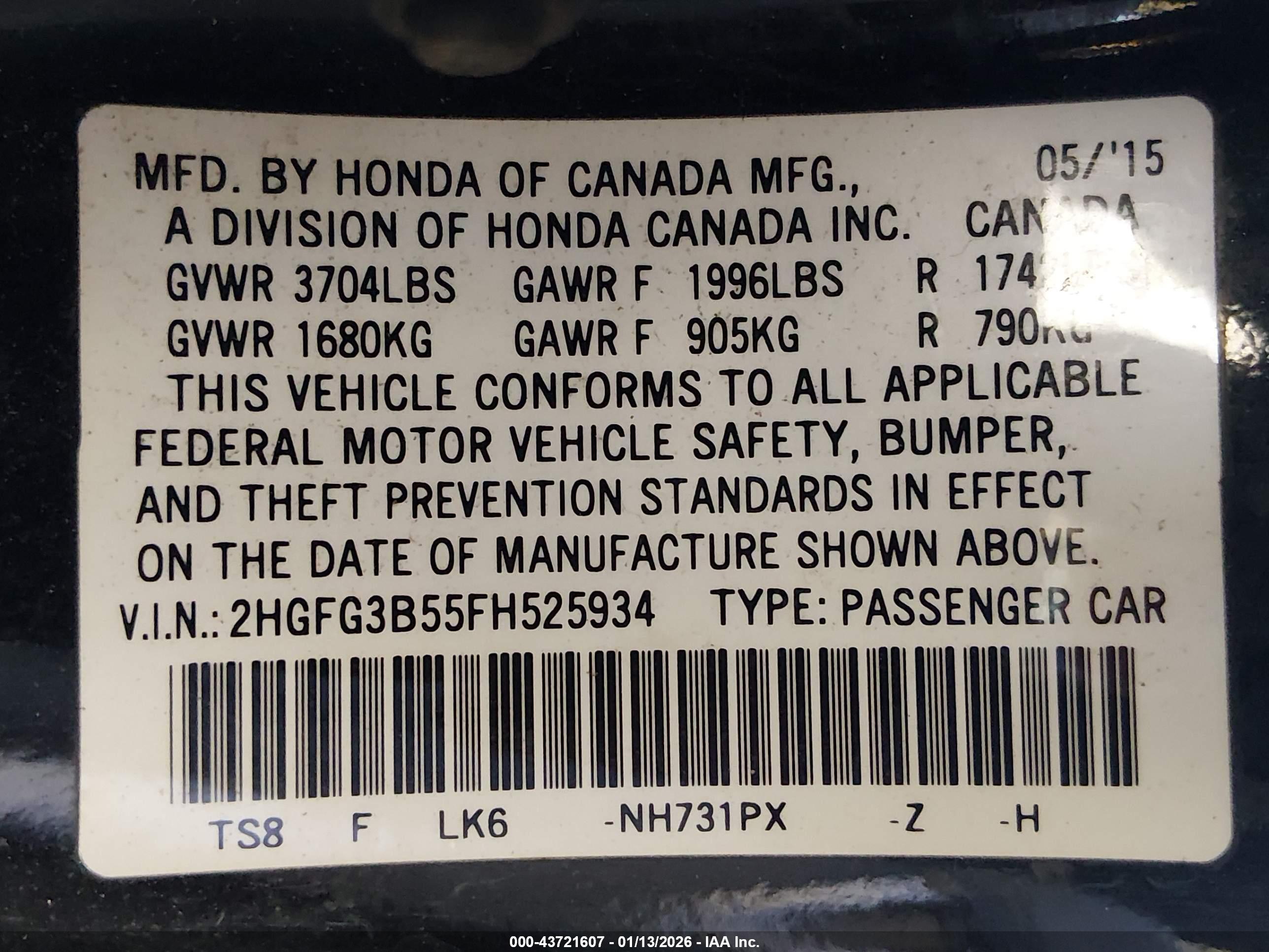 HONDA CIVIC image 9