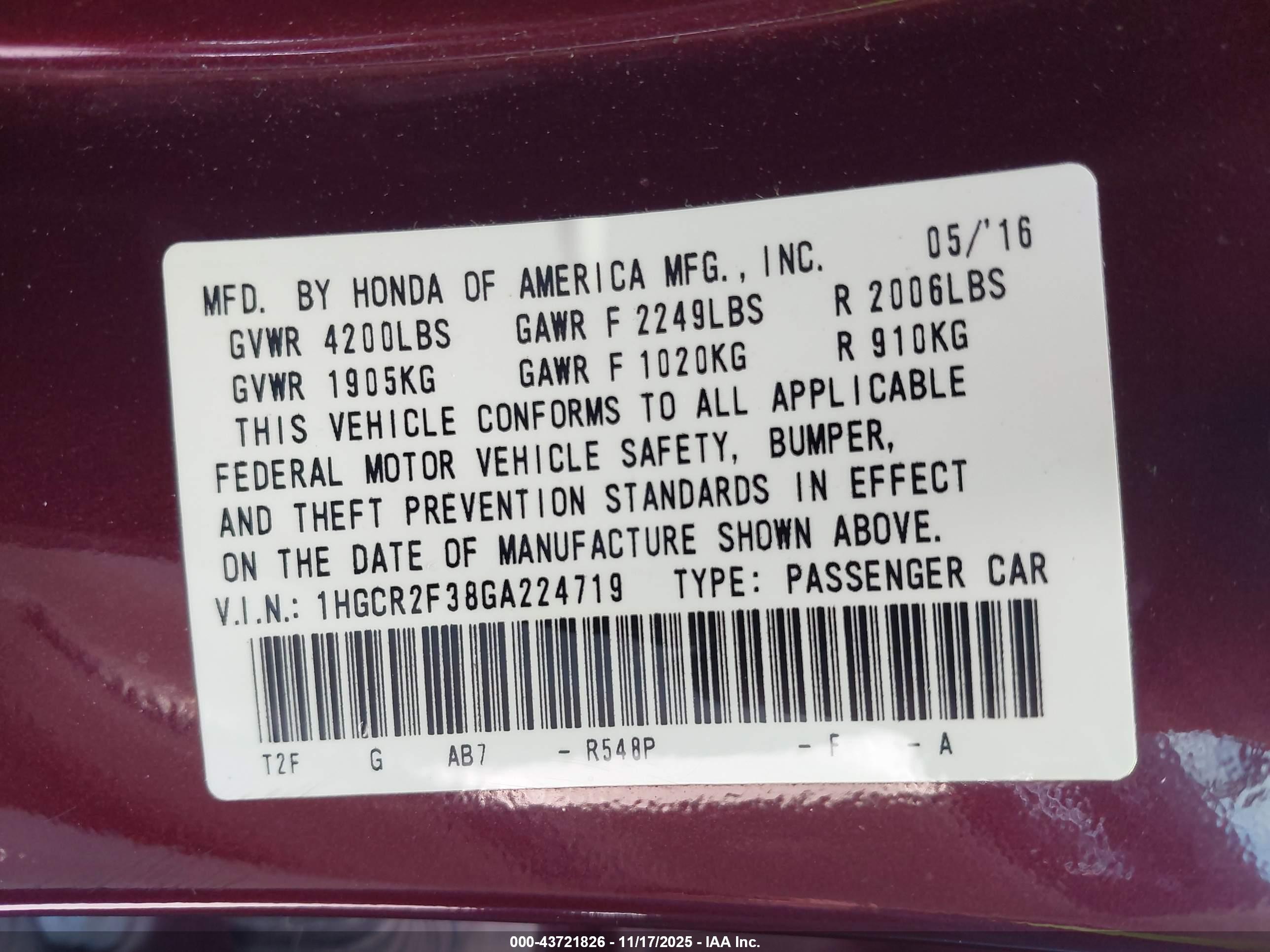 HONDA ACCORD image 9
