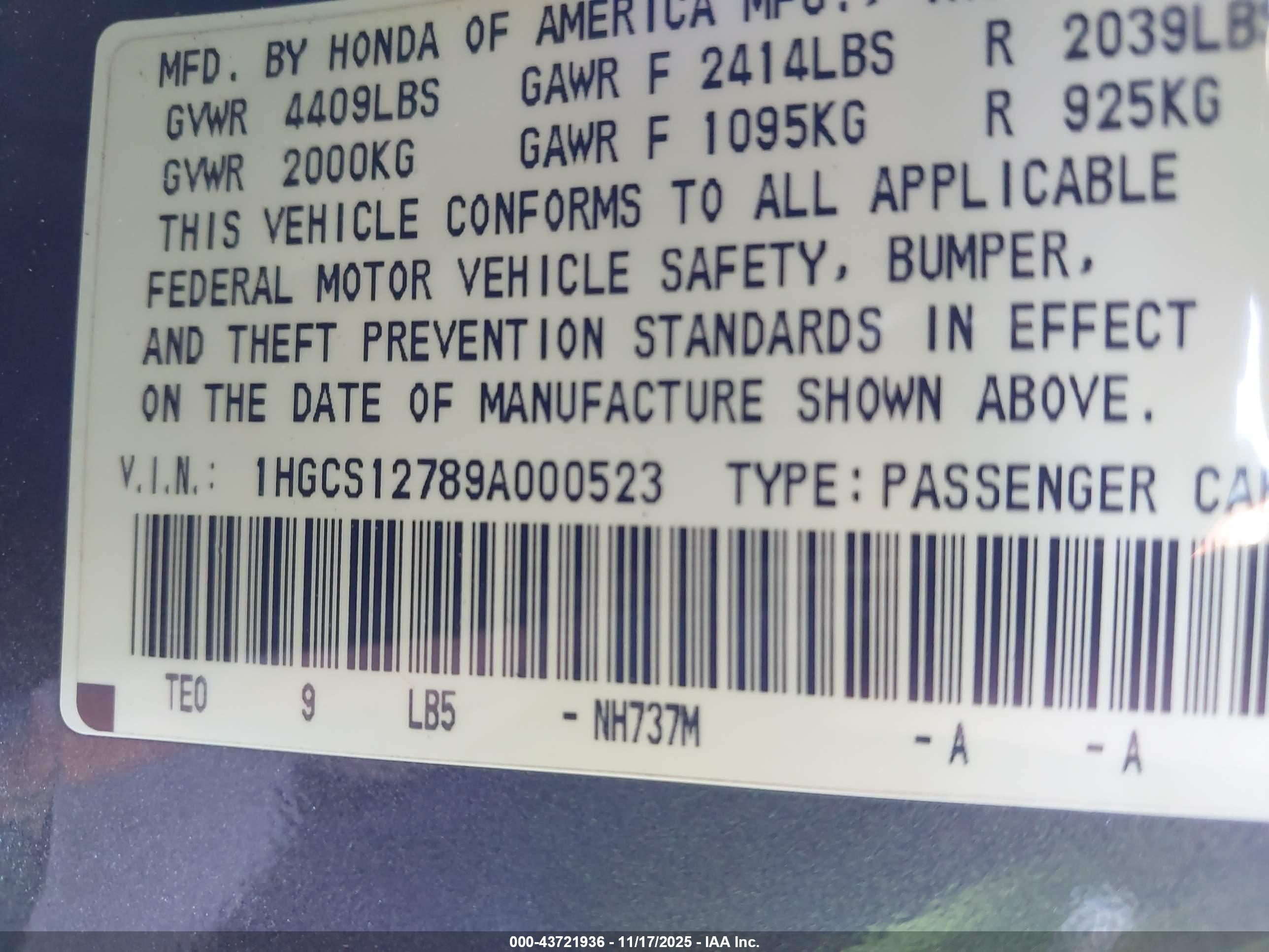 HONDA ACCORD image 9