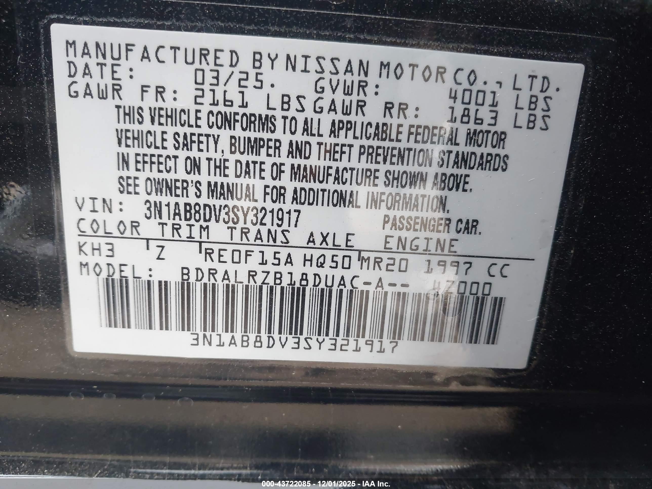 NISSAN SENTRA image 9