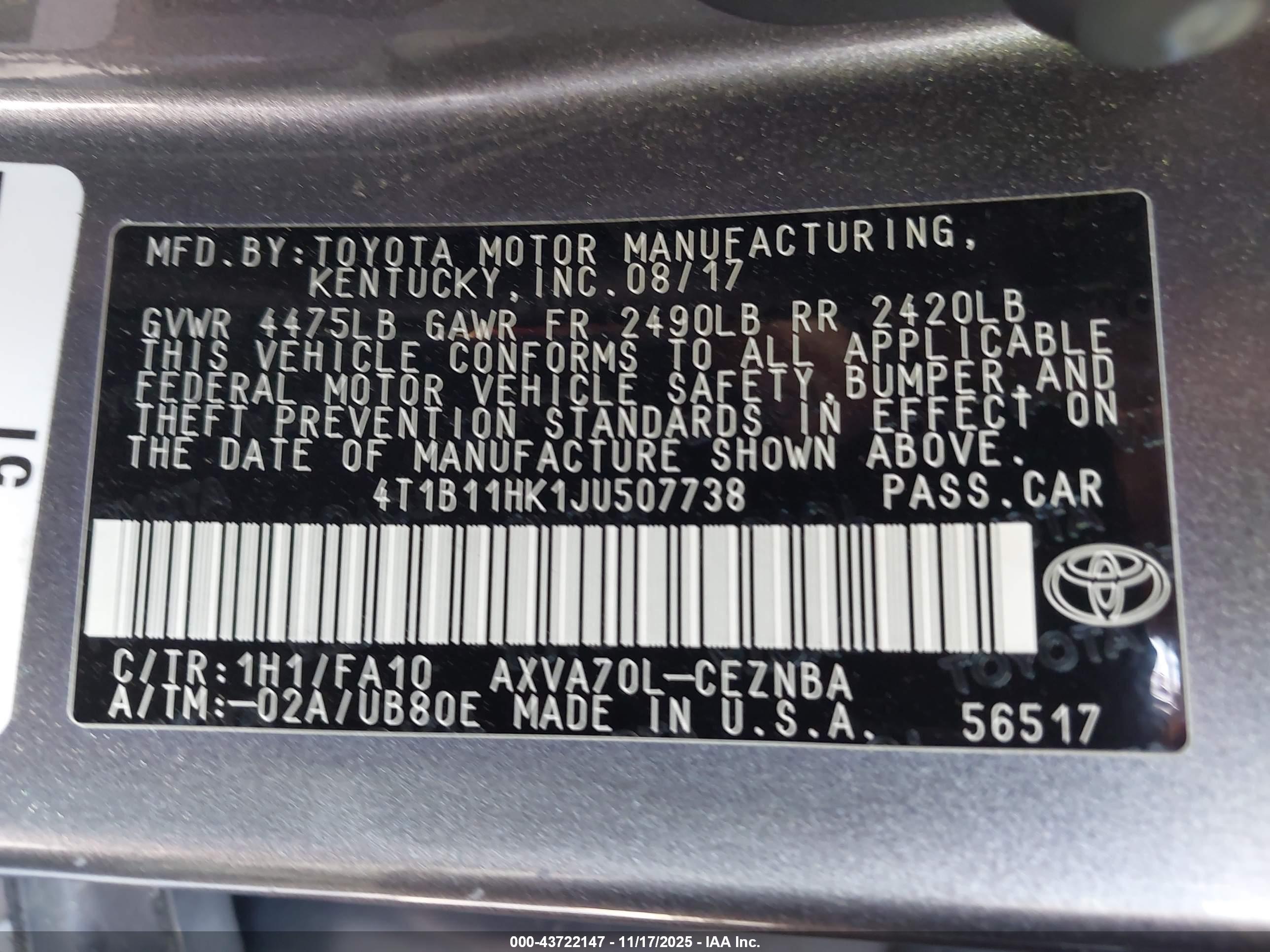 TOYOTA CAMRY image 9