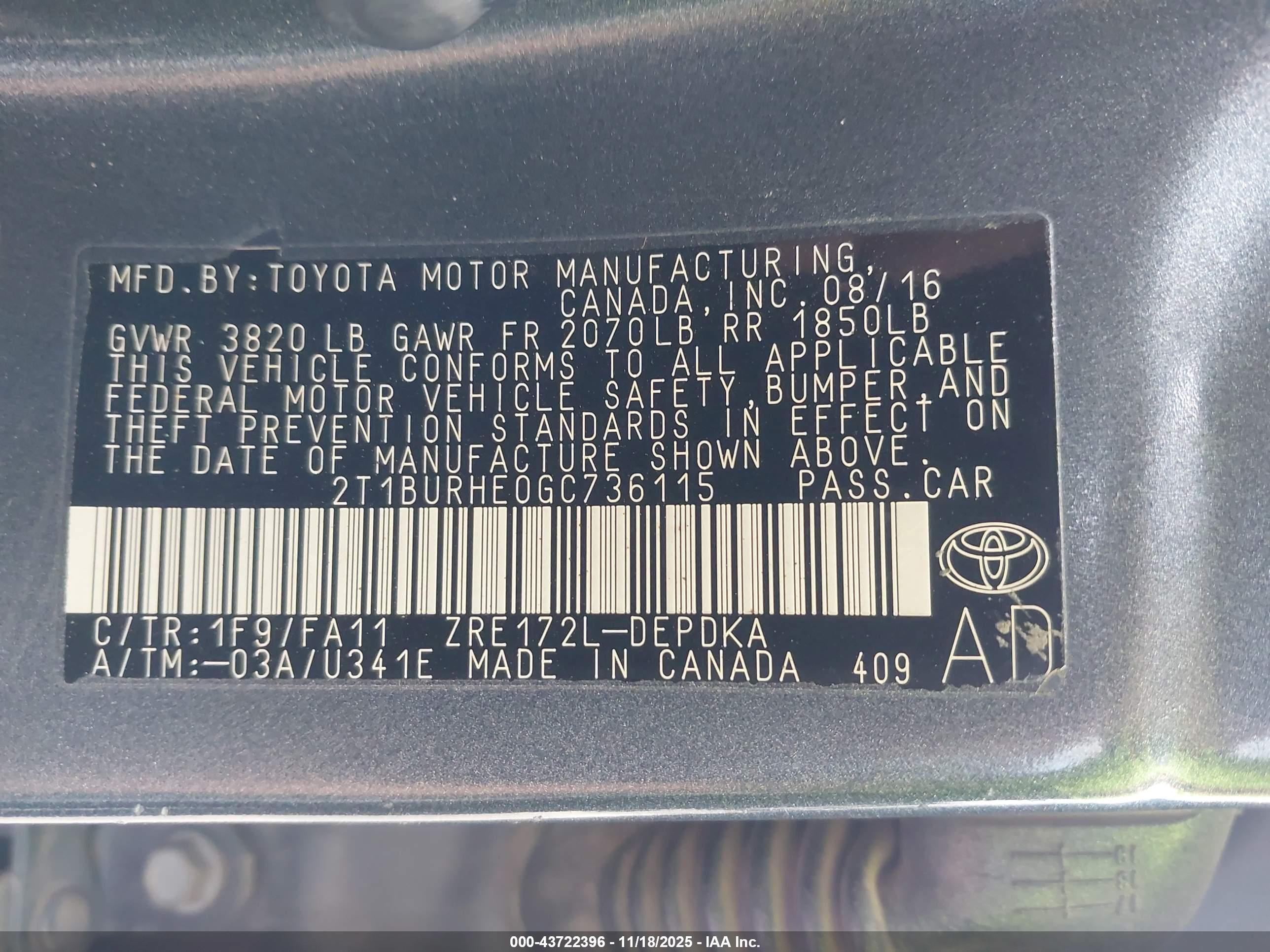 TOYOTA COROLLA image 9