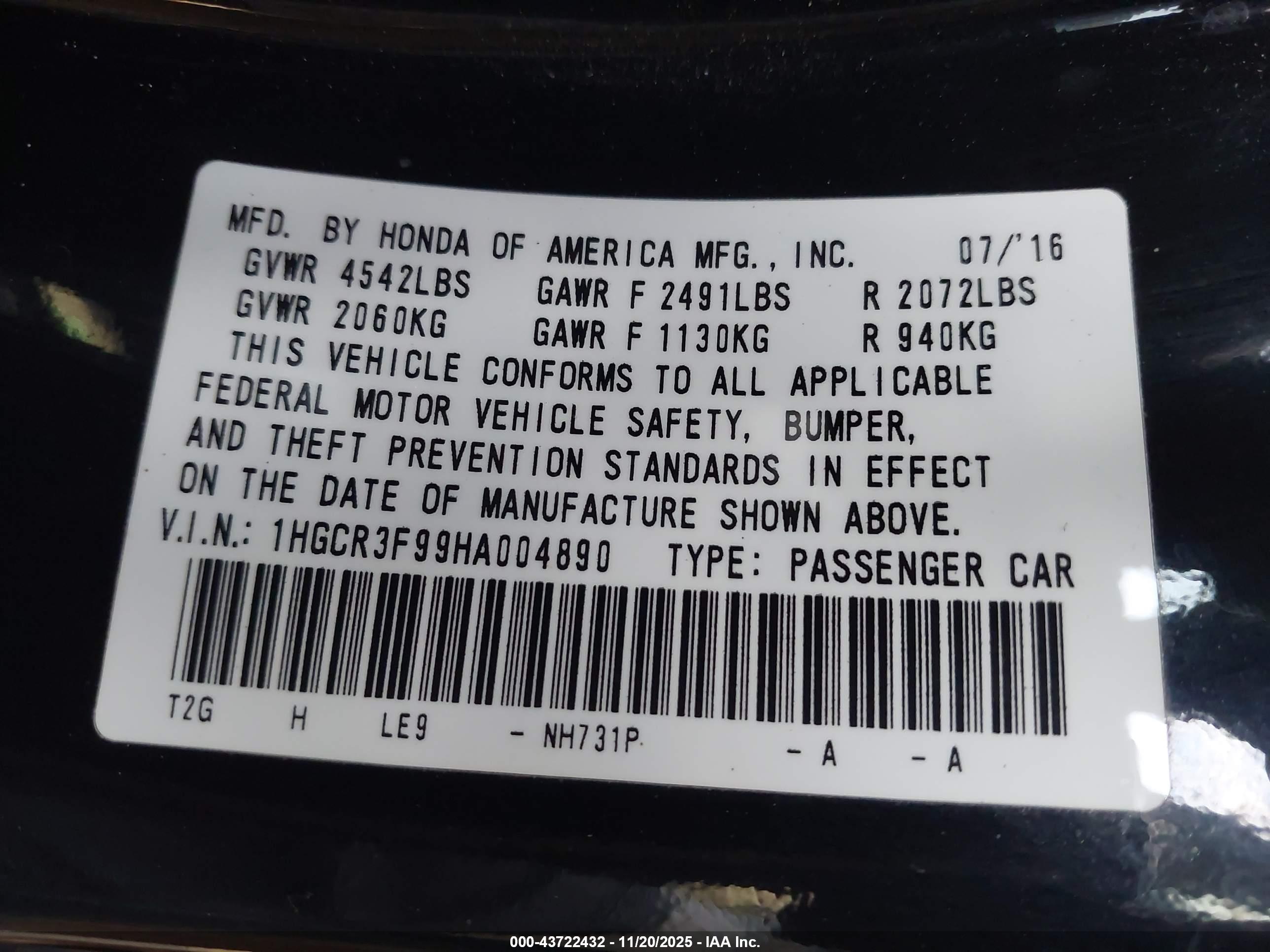 HONDA ACCORD image 9