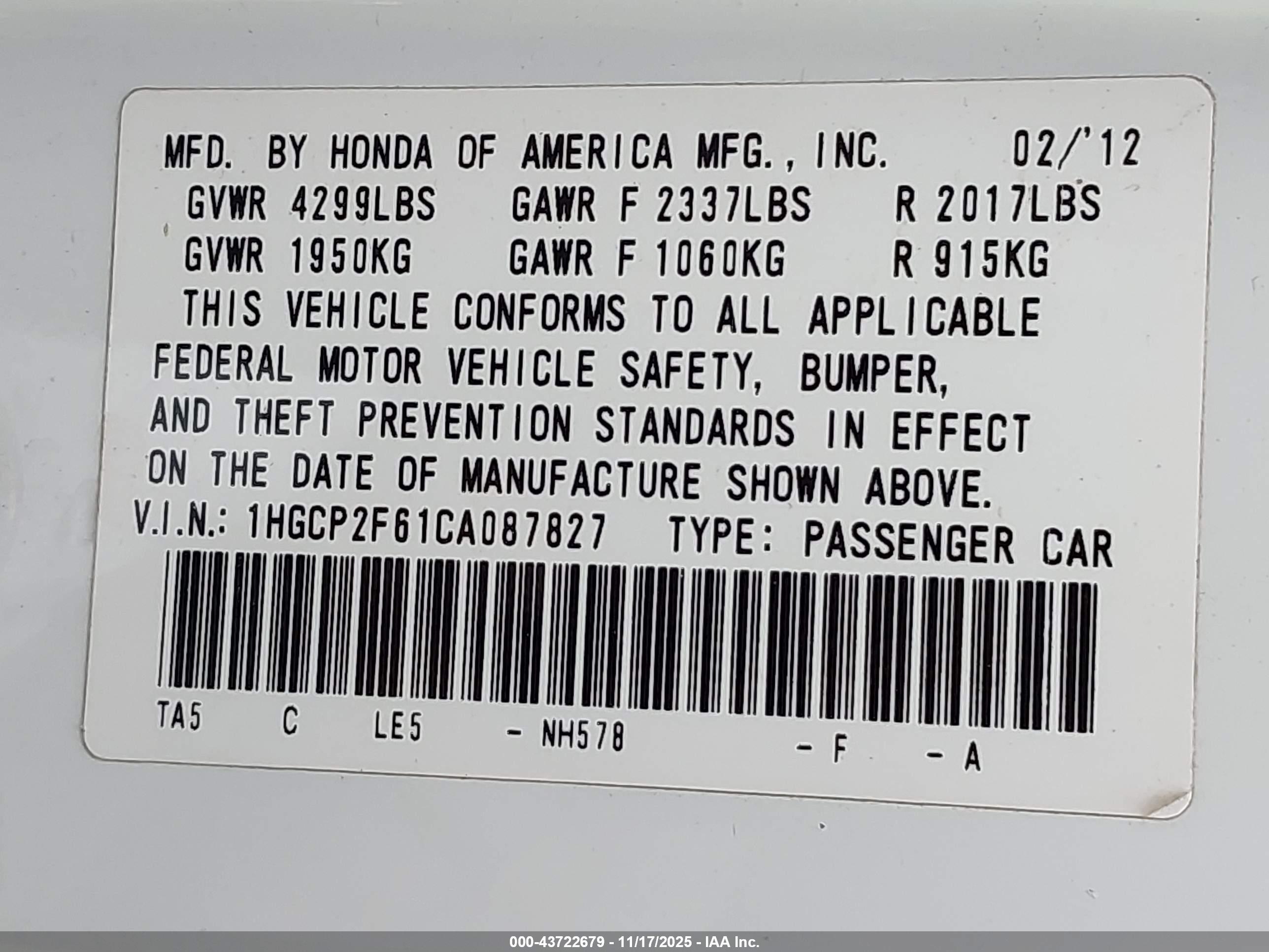 HONDA ACCORD image 9