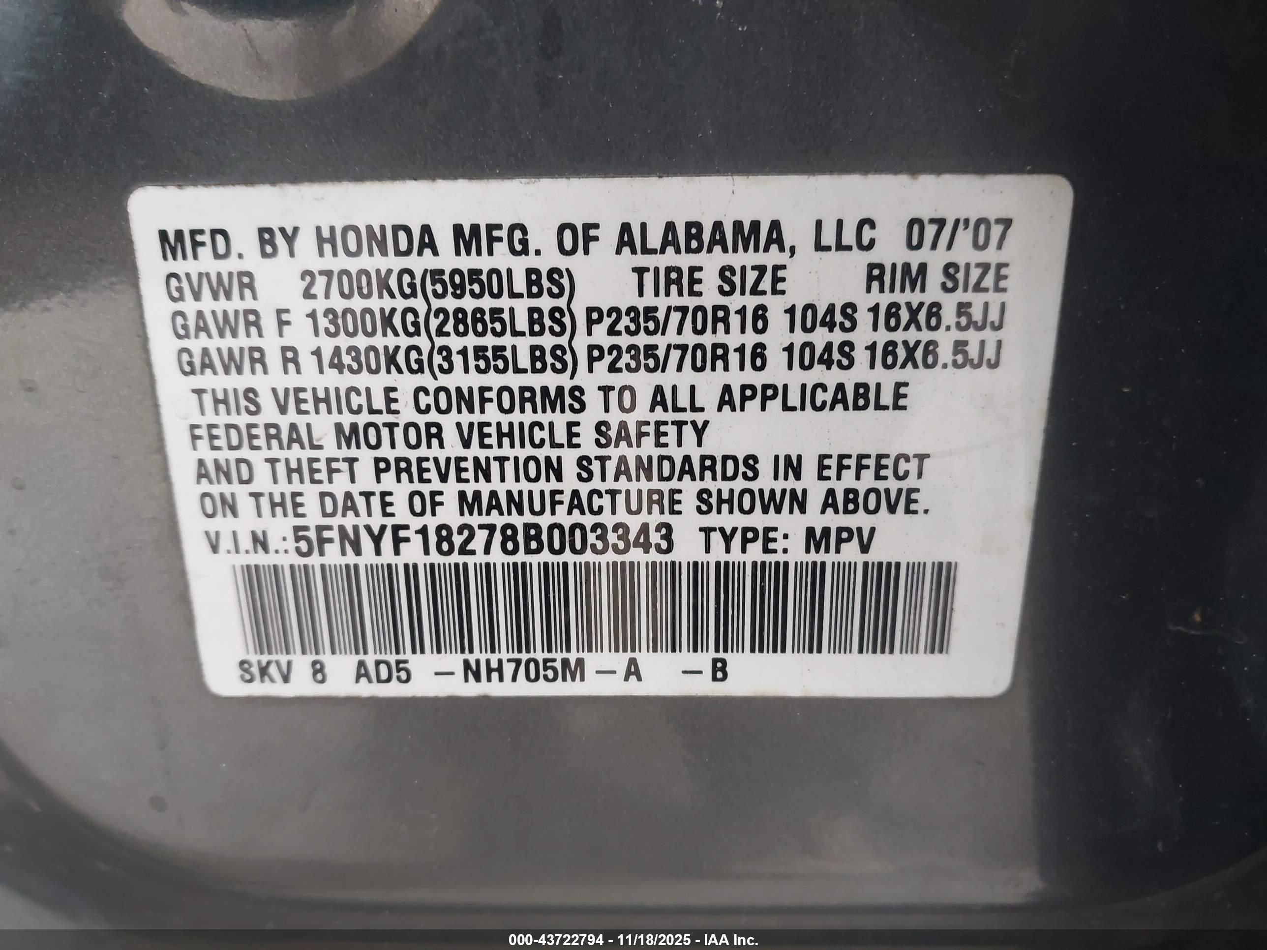 HONDA PILOT image 9