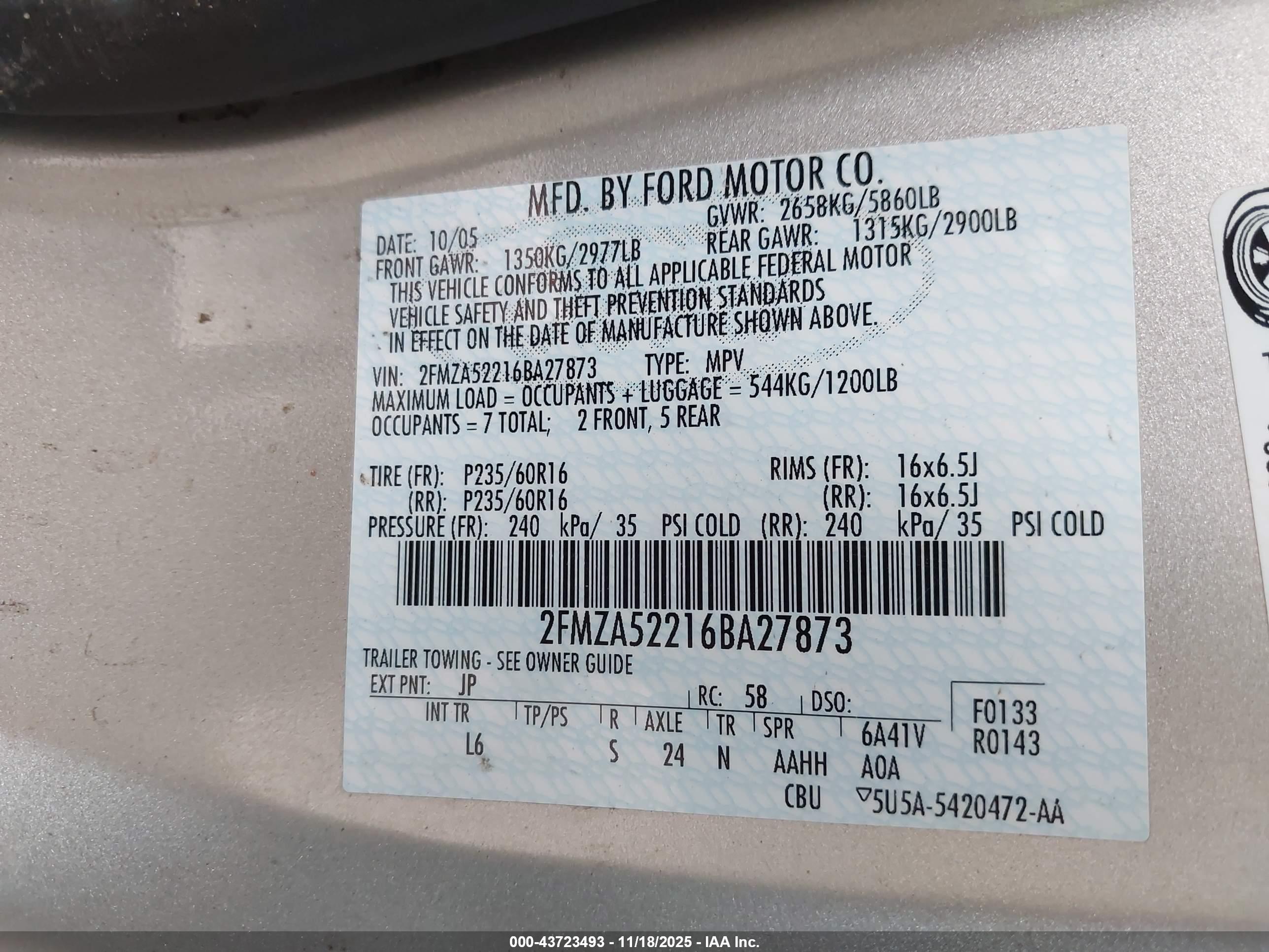 FORD FREESTAR image 9