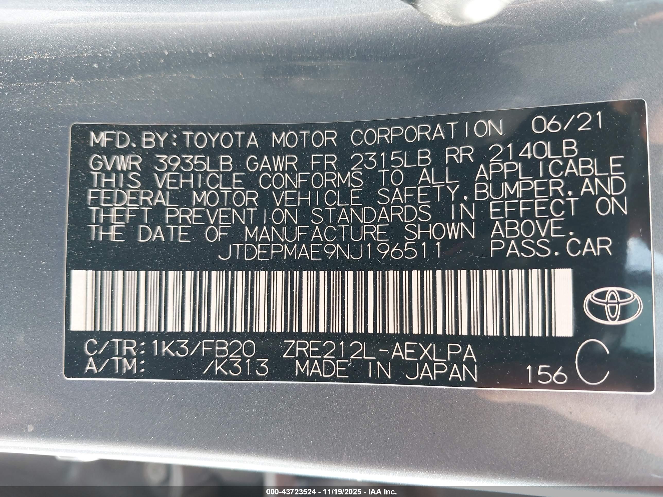 TOYOTA COROLLA image 9