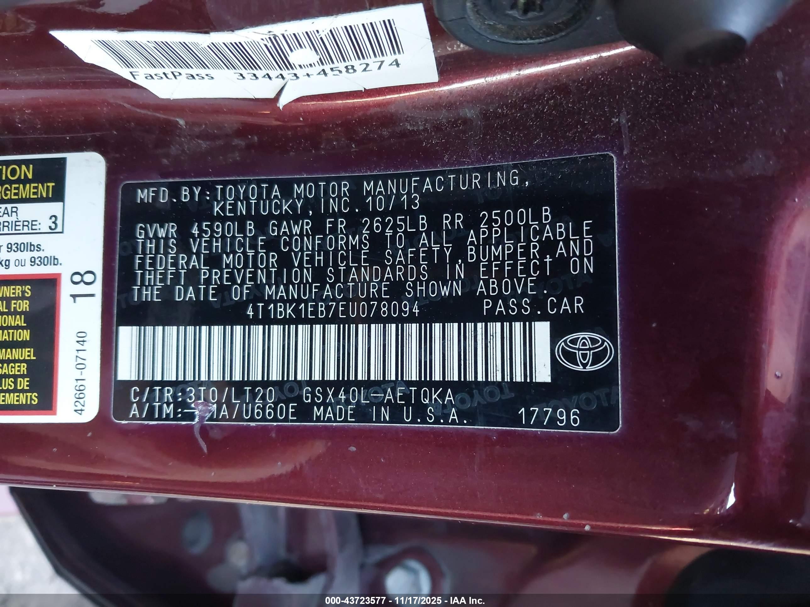 TOYOTA AVALON image 9