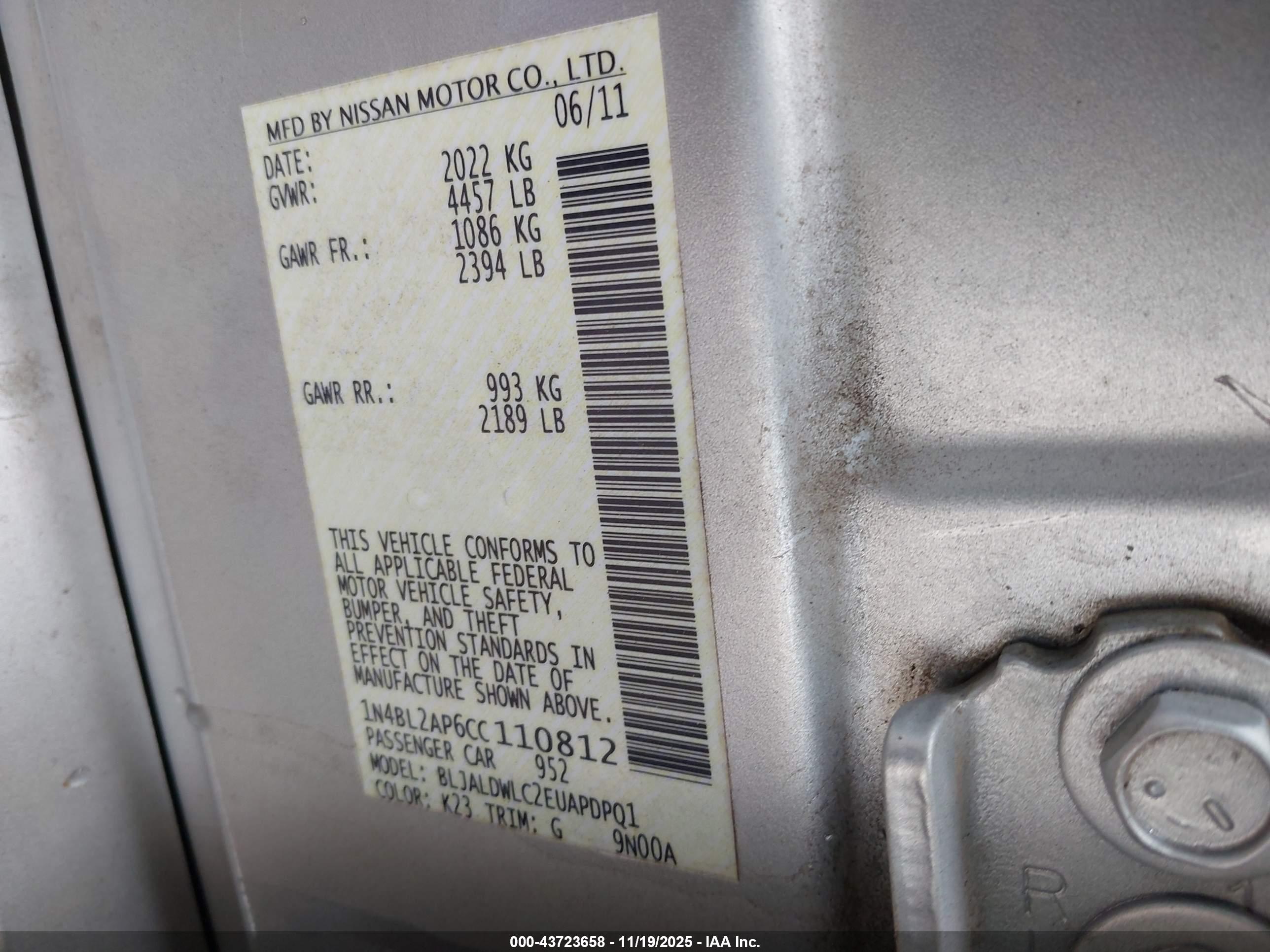 NISSAN ALTIMA image 9