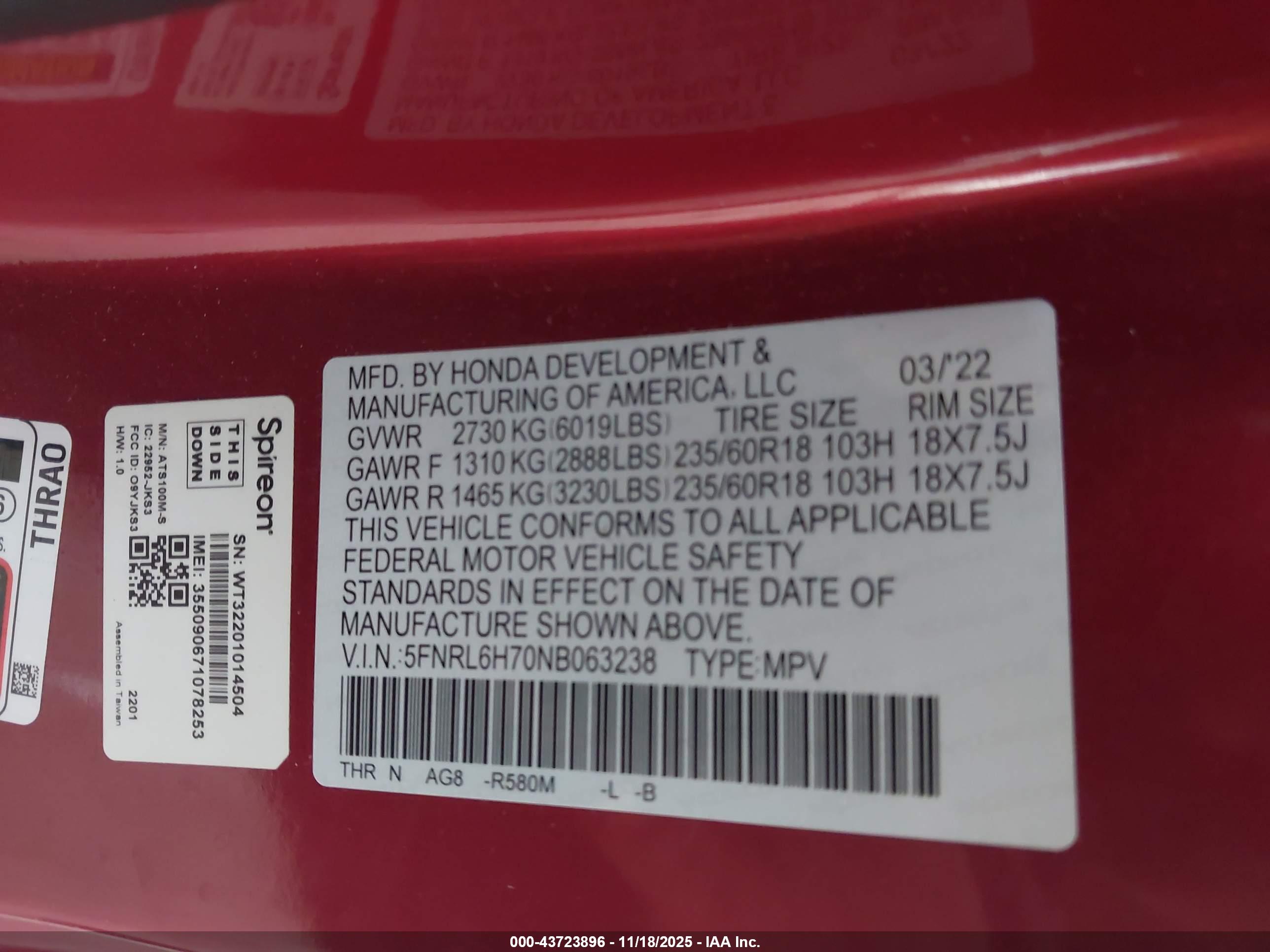 HONDA ODYSSEY image 9