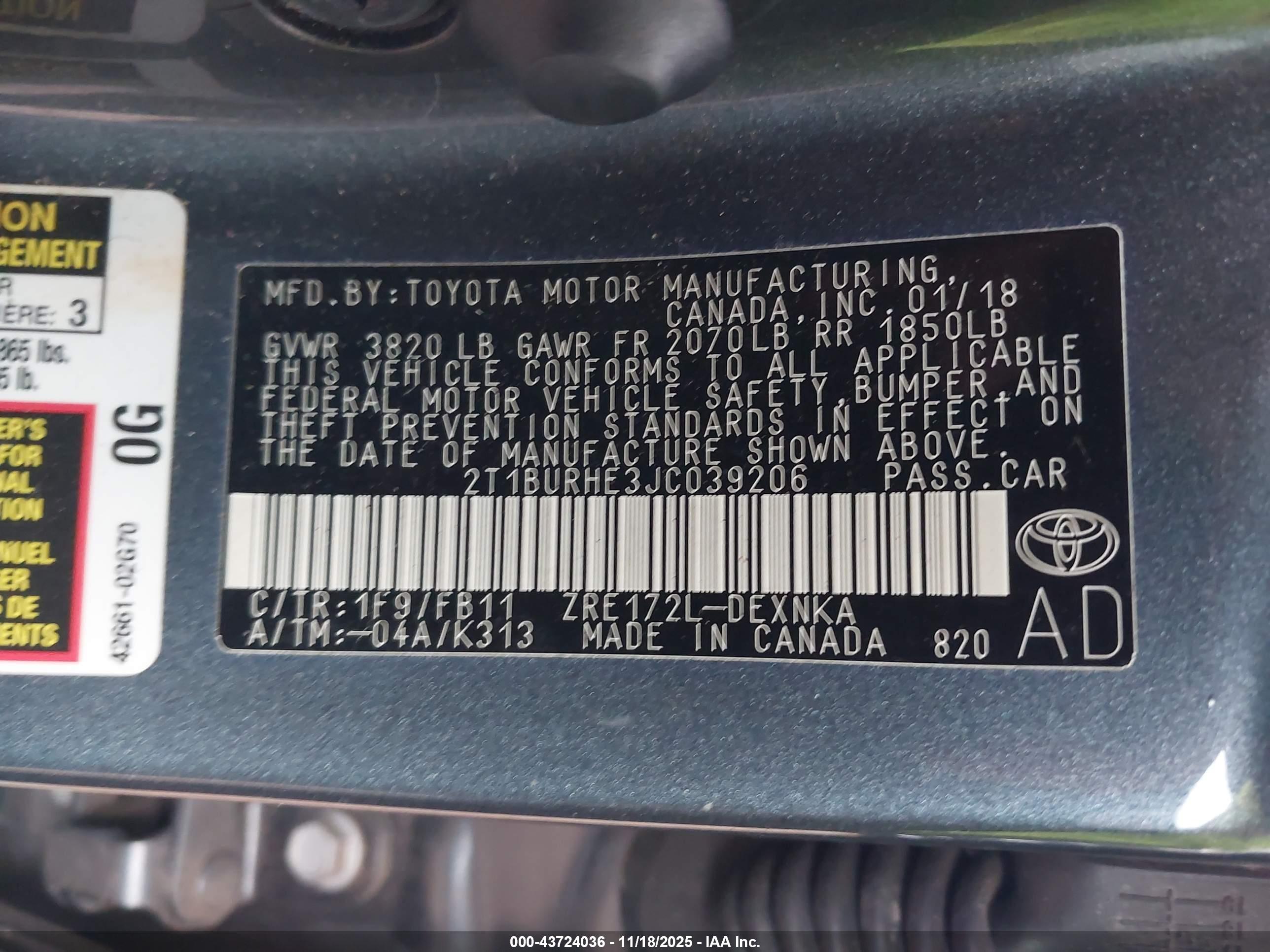 TOYOTA COROLLA image 9