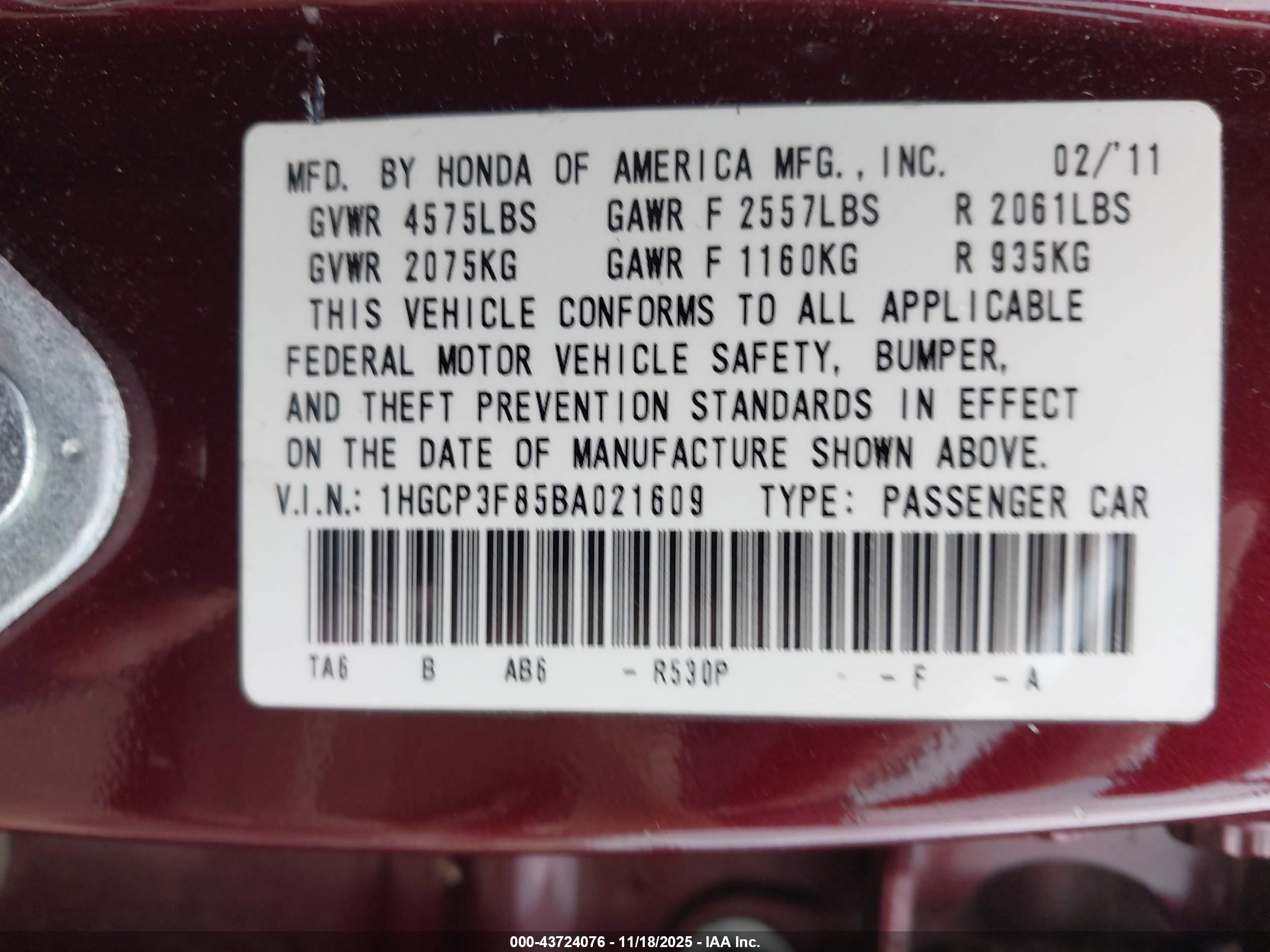 HONDA ACCORD image 9