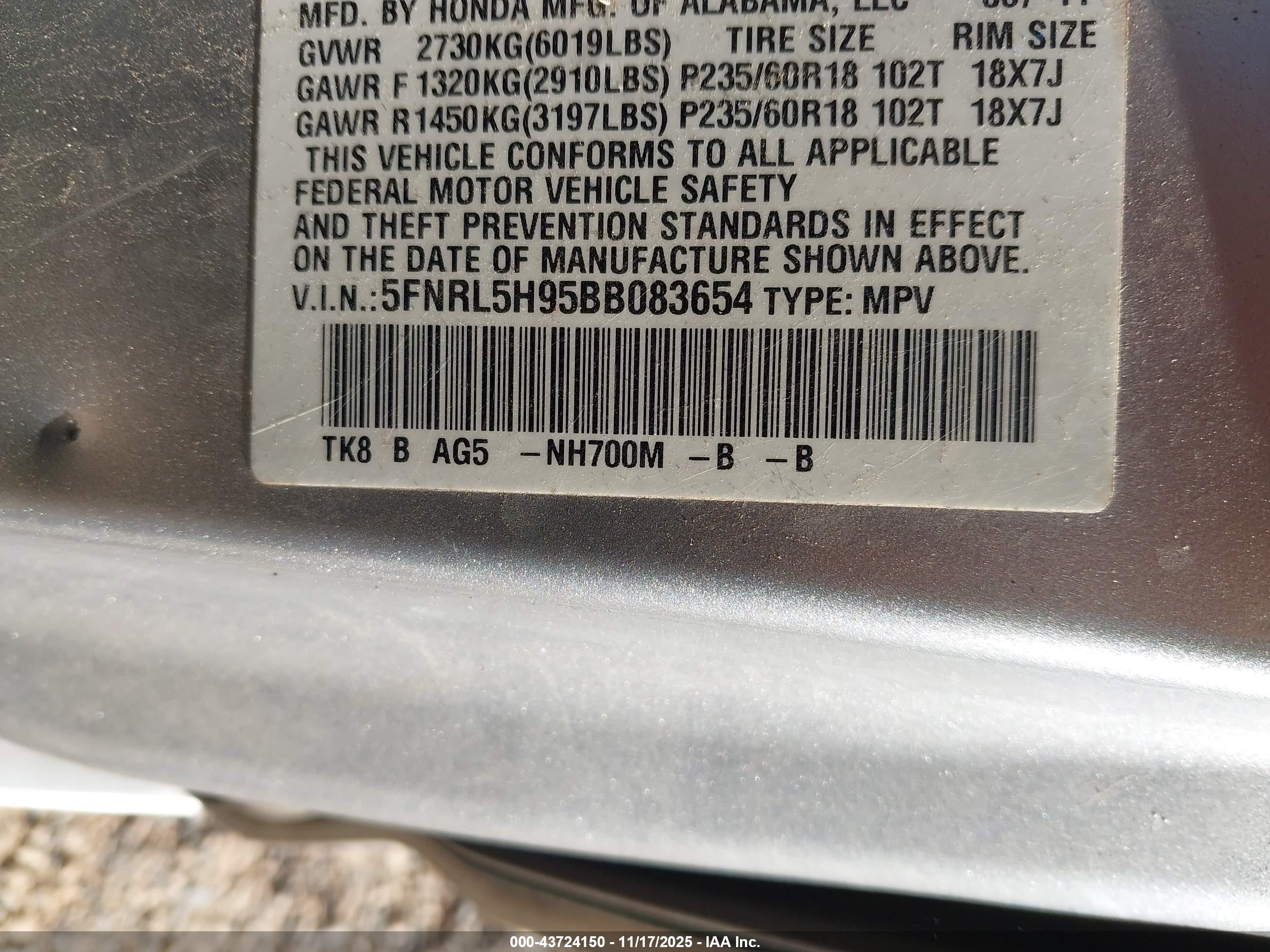 HONDA ODYSSEY image 9