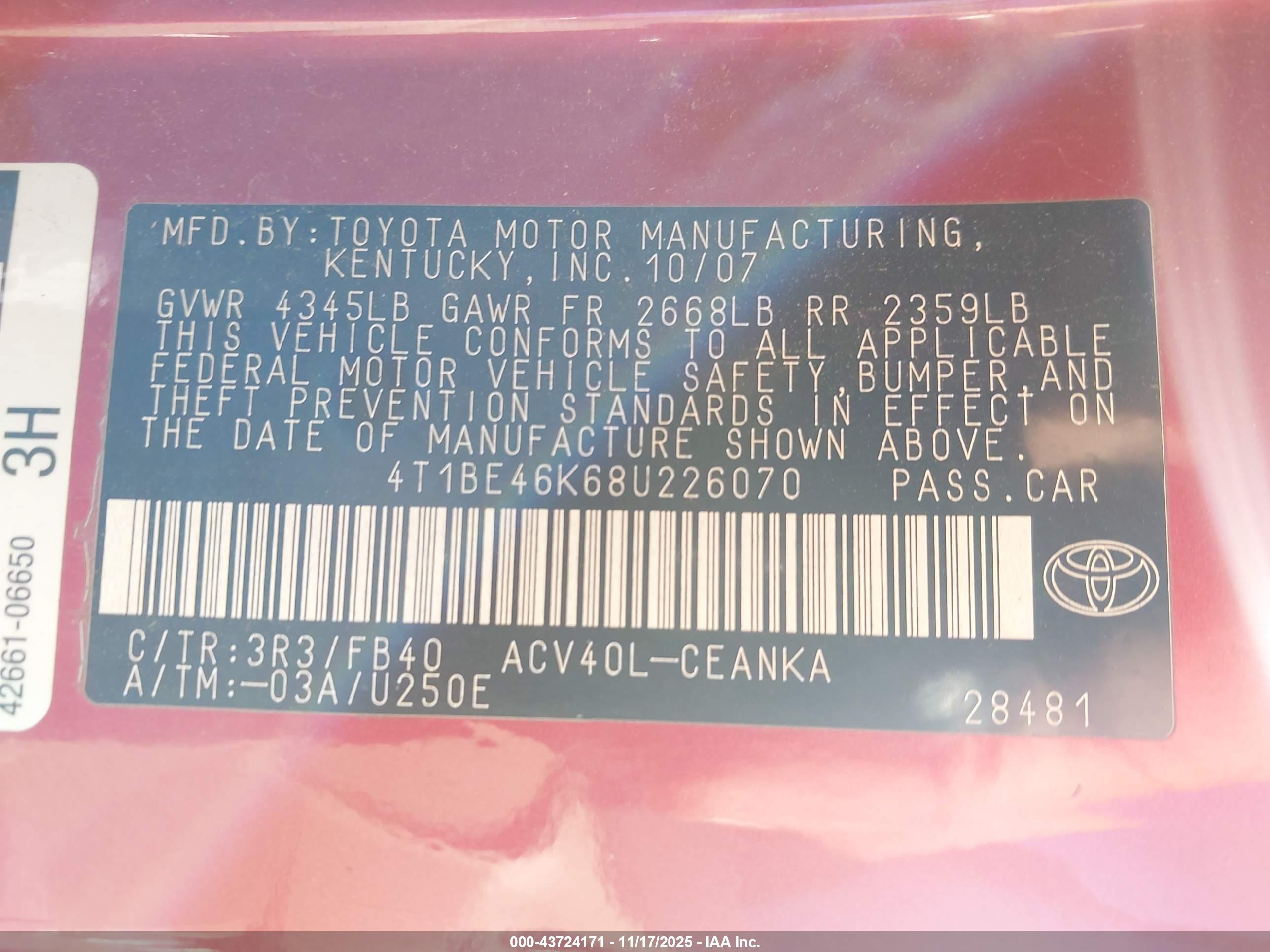 TOYOTA CAMRY image 9