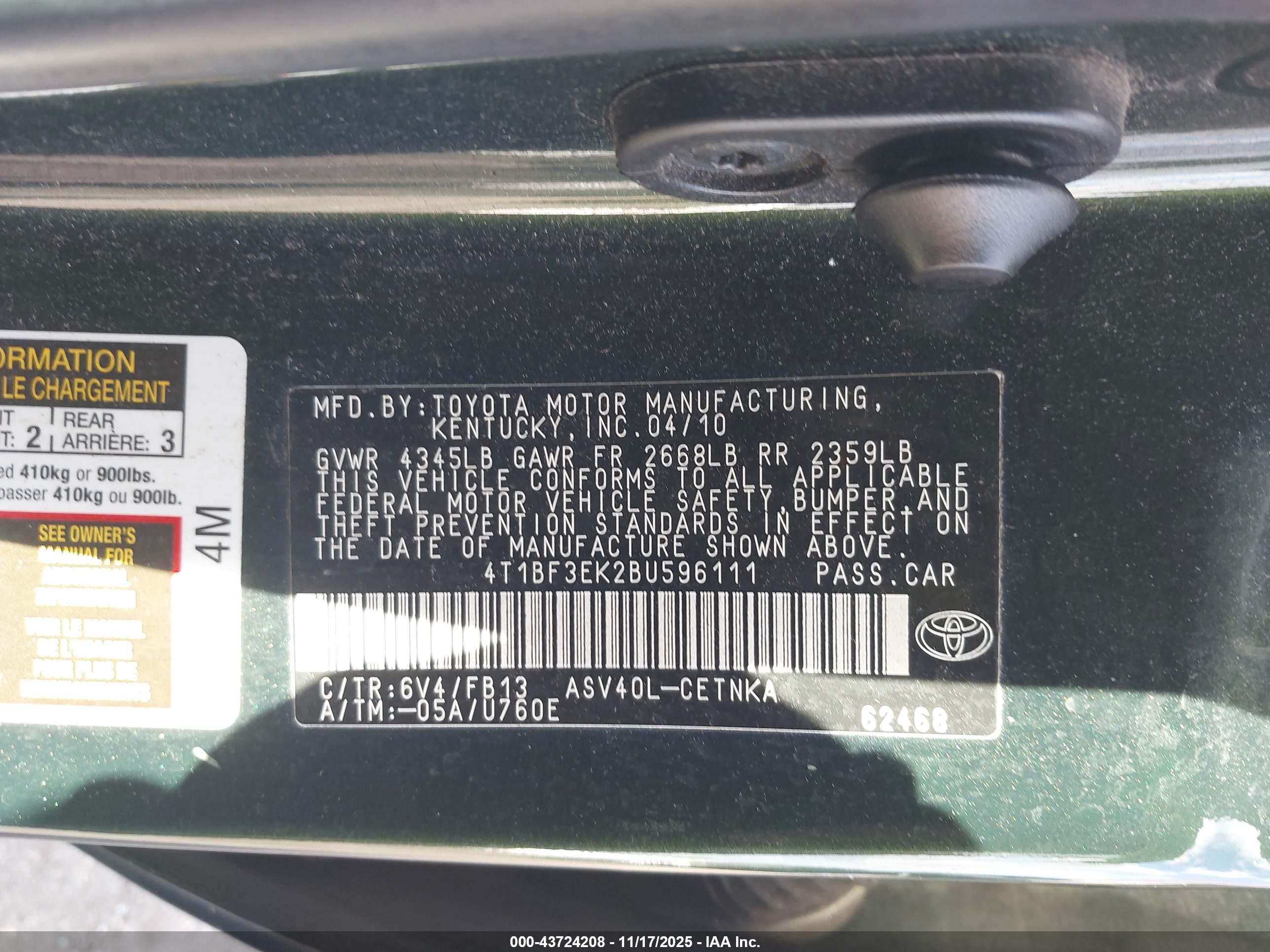 TOYOTA CAMRY image 9