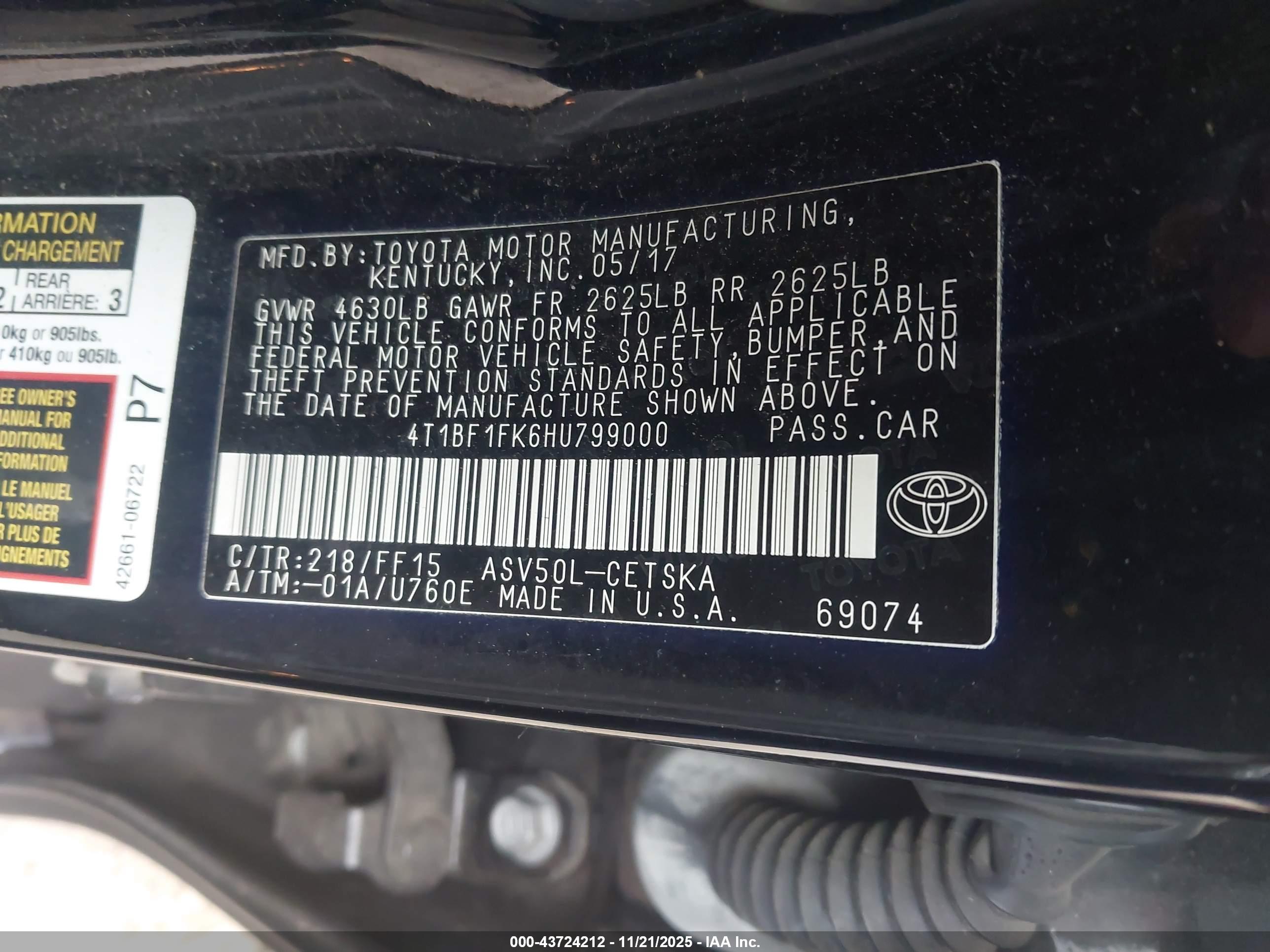 TOYOTA CAMRY image 9
