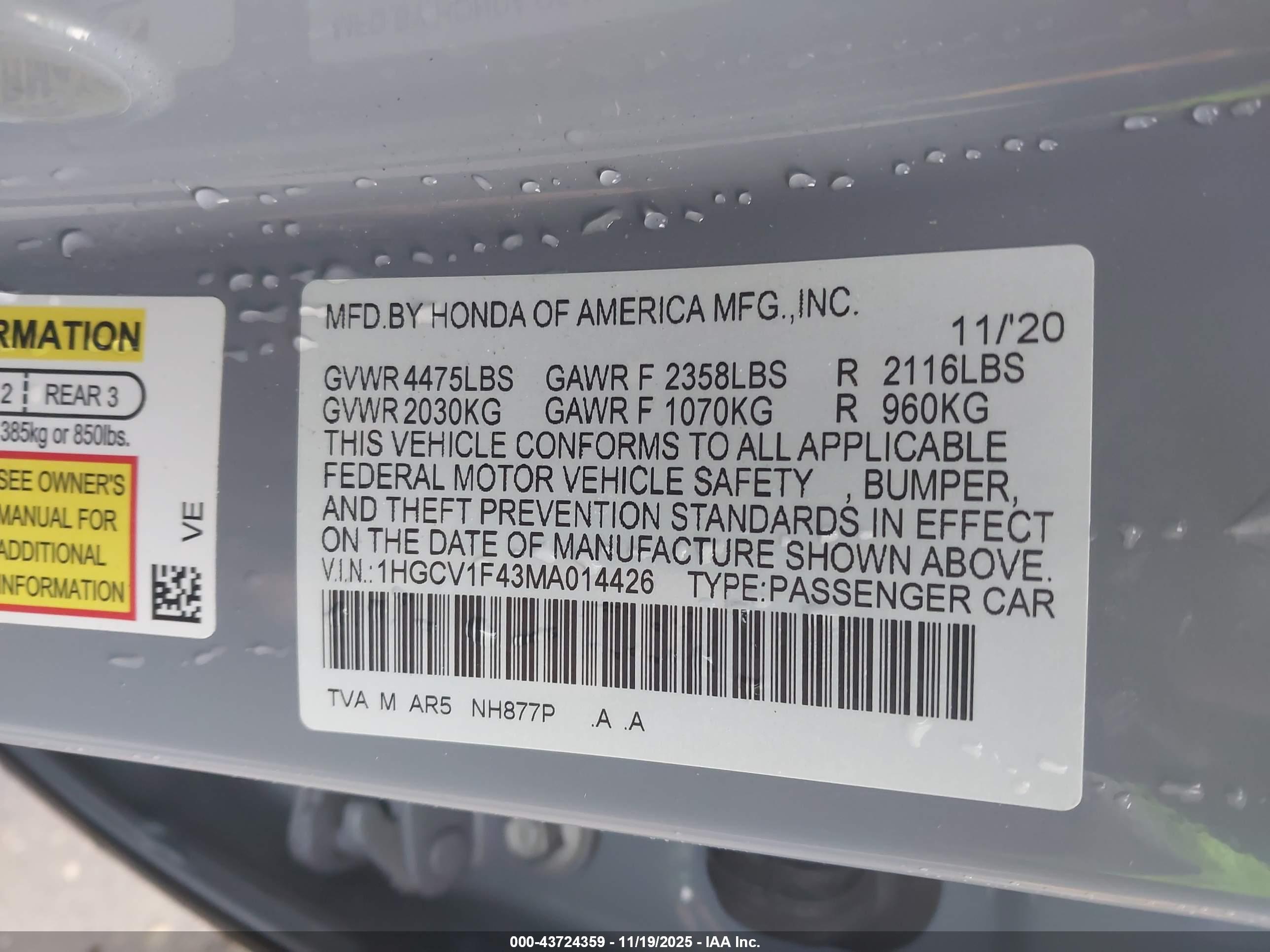 HONDA ACCORD image 9