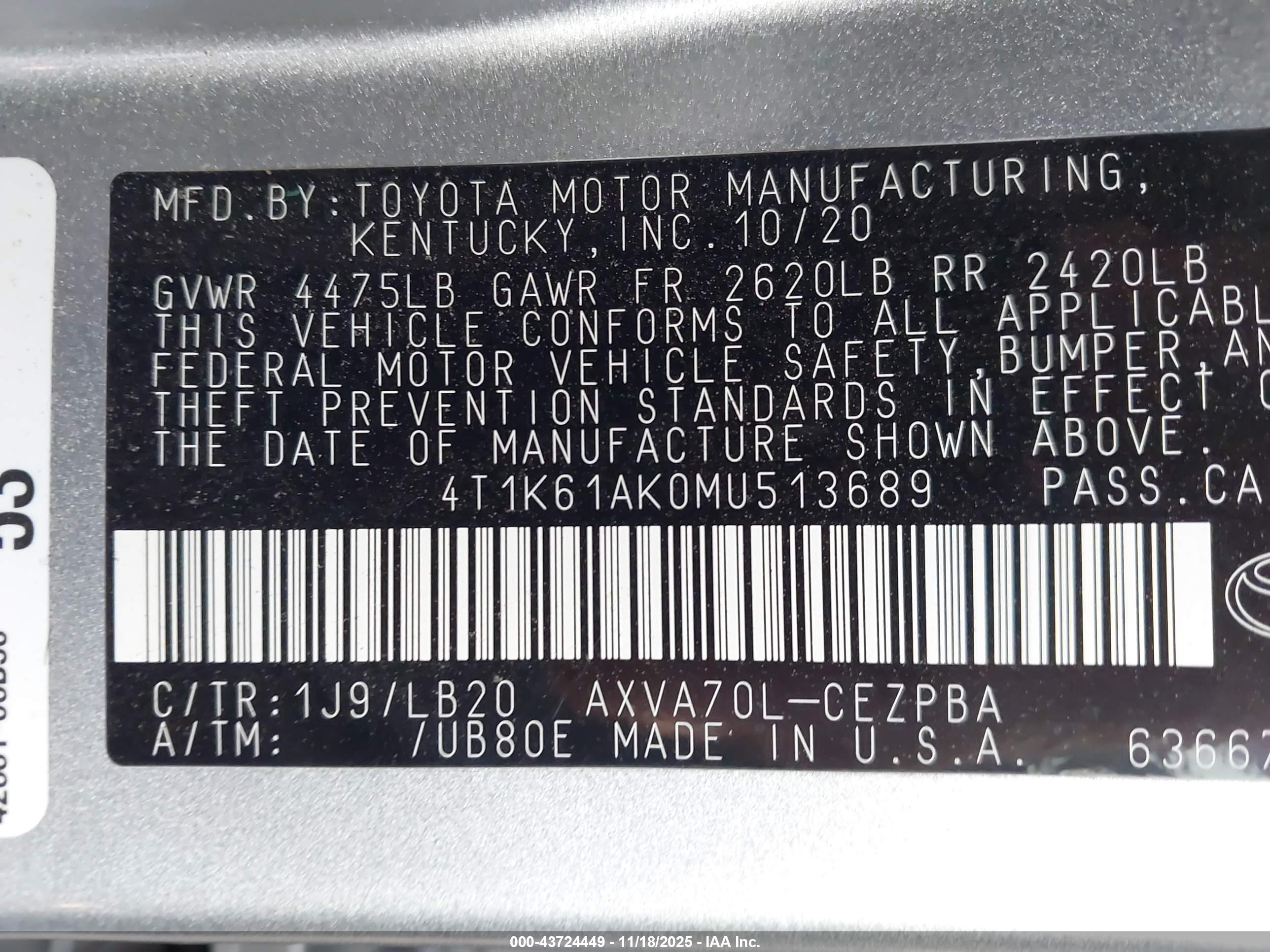 TOYOTA CAMRY image 9
