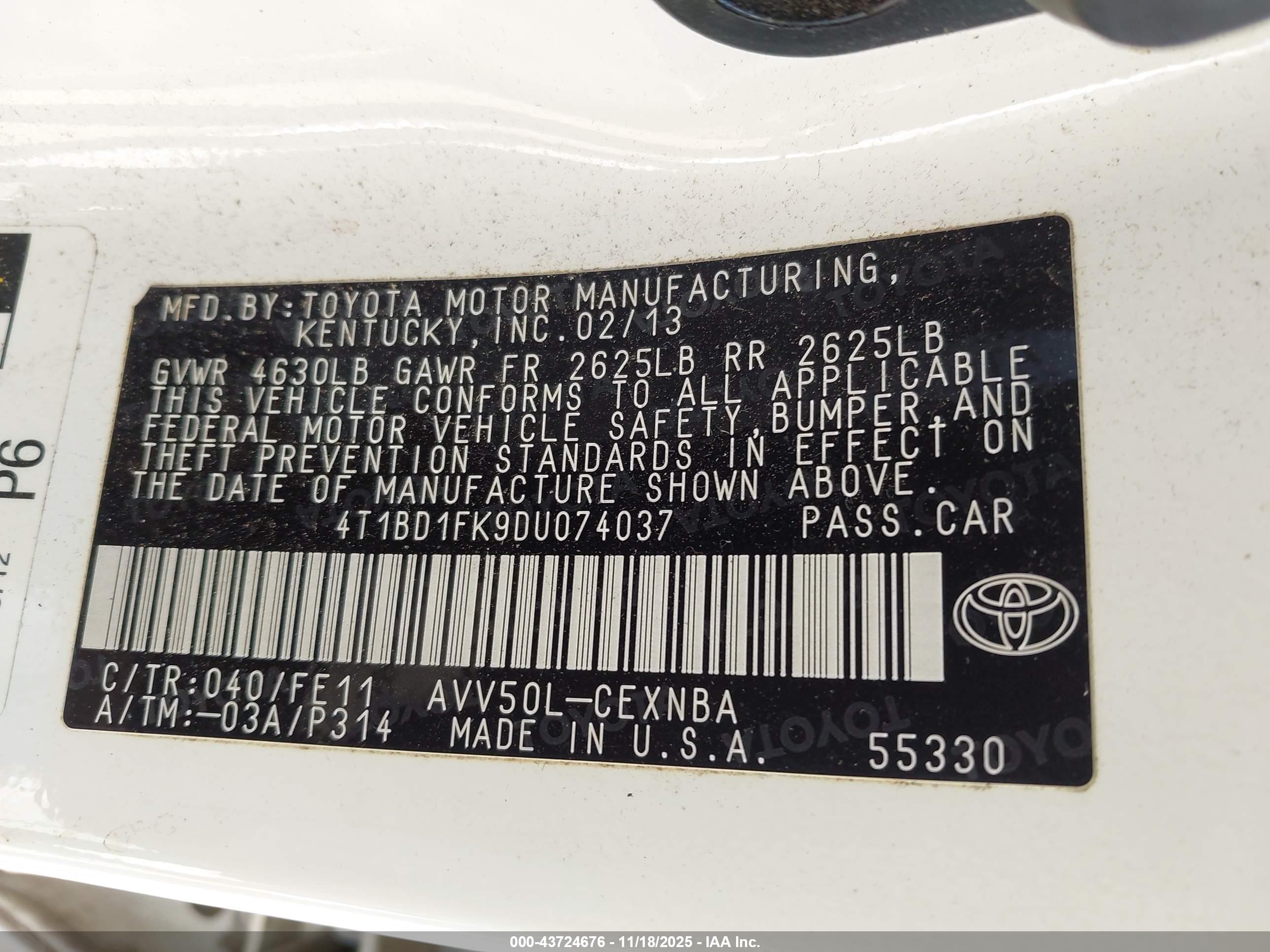 TOYOTA CAMRY image 9
