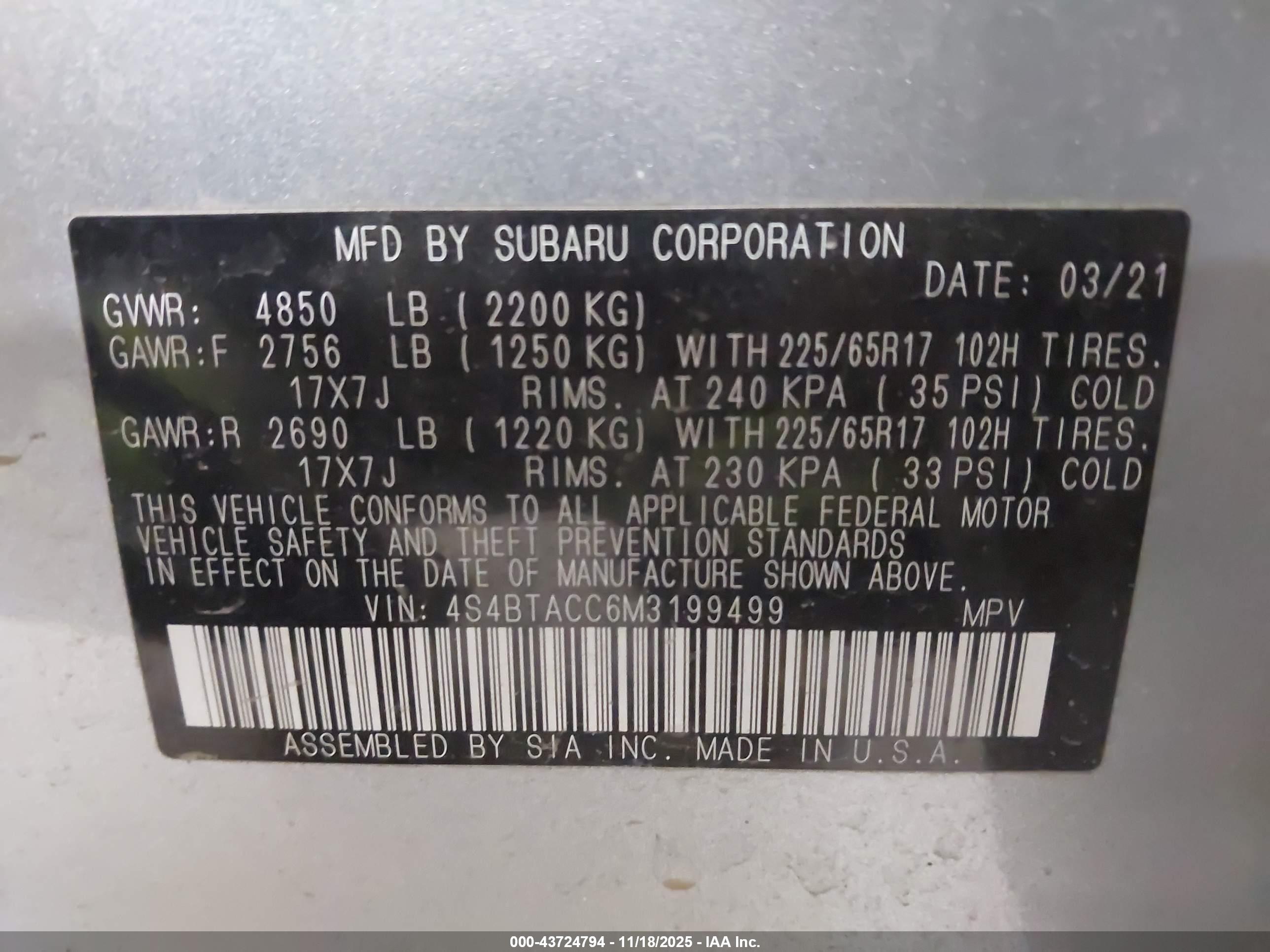SUBARU OUTBACK image 9