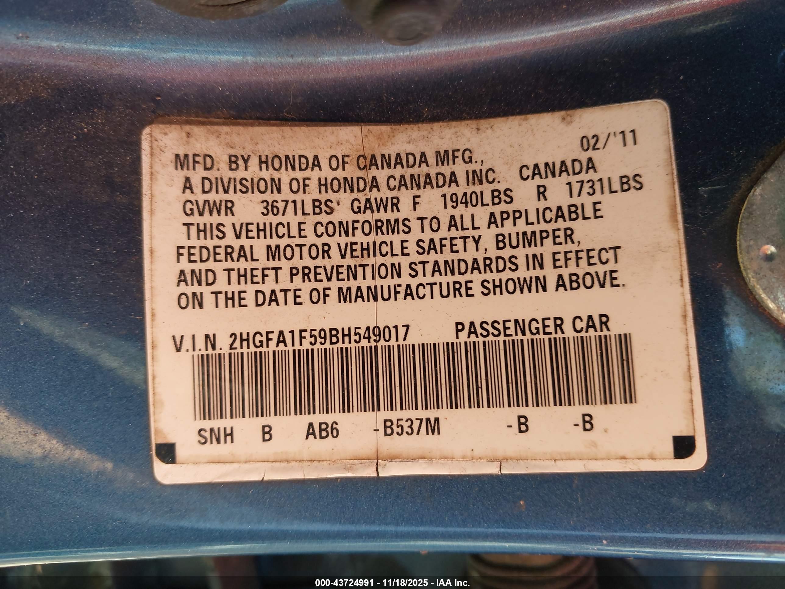 HONDA CIVIC image 9