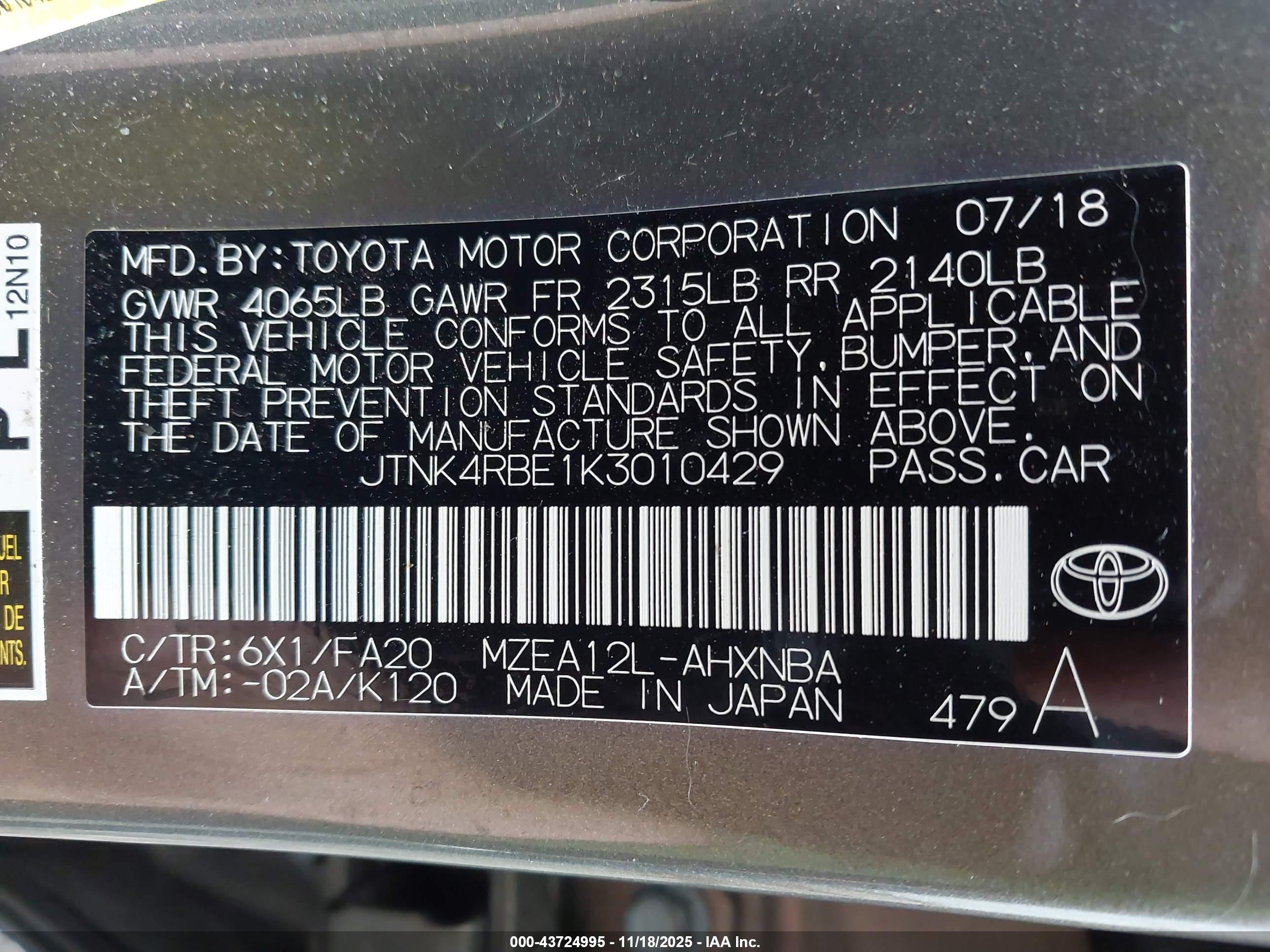TOYOTA COROLLA image 9