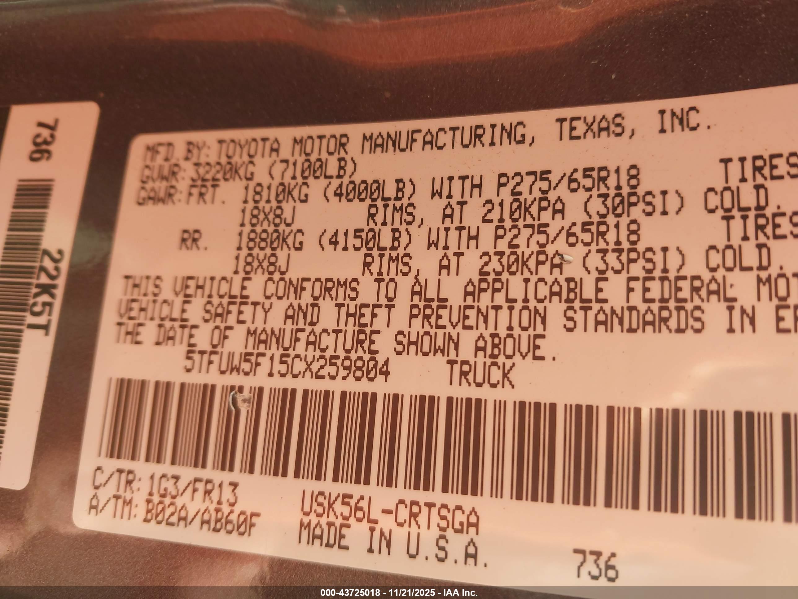TOYOTA TUNDRA image 9