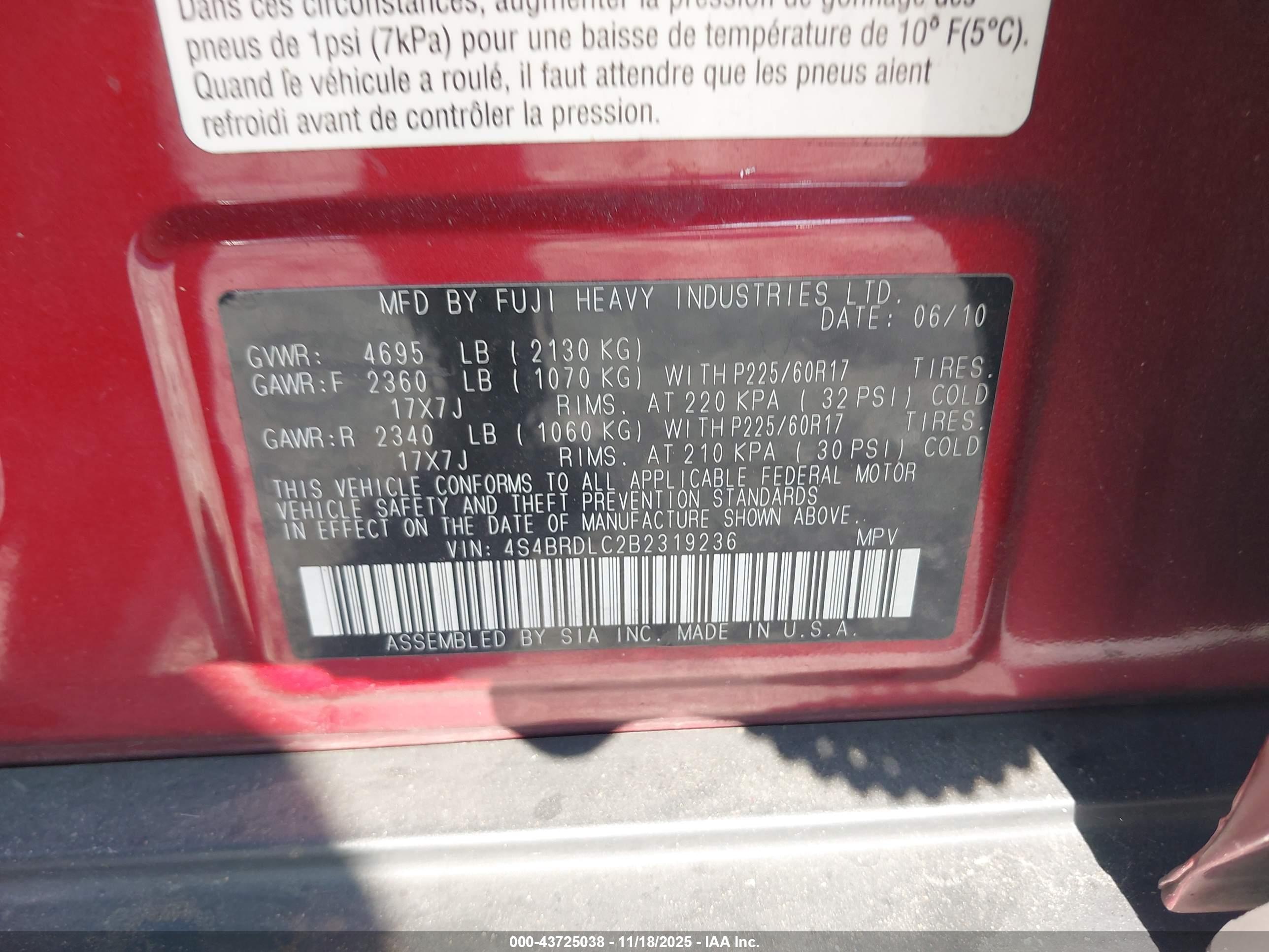 SUBARU OUTBACK image 9