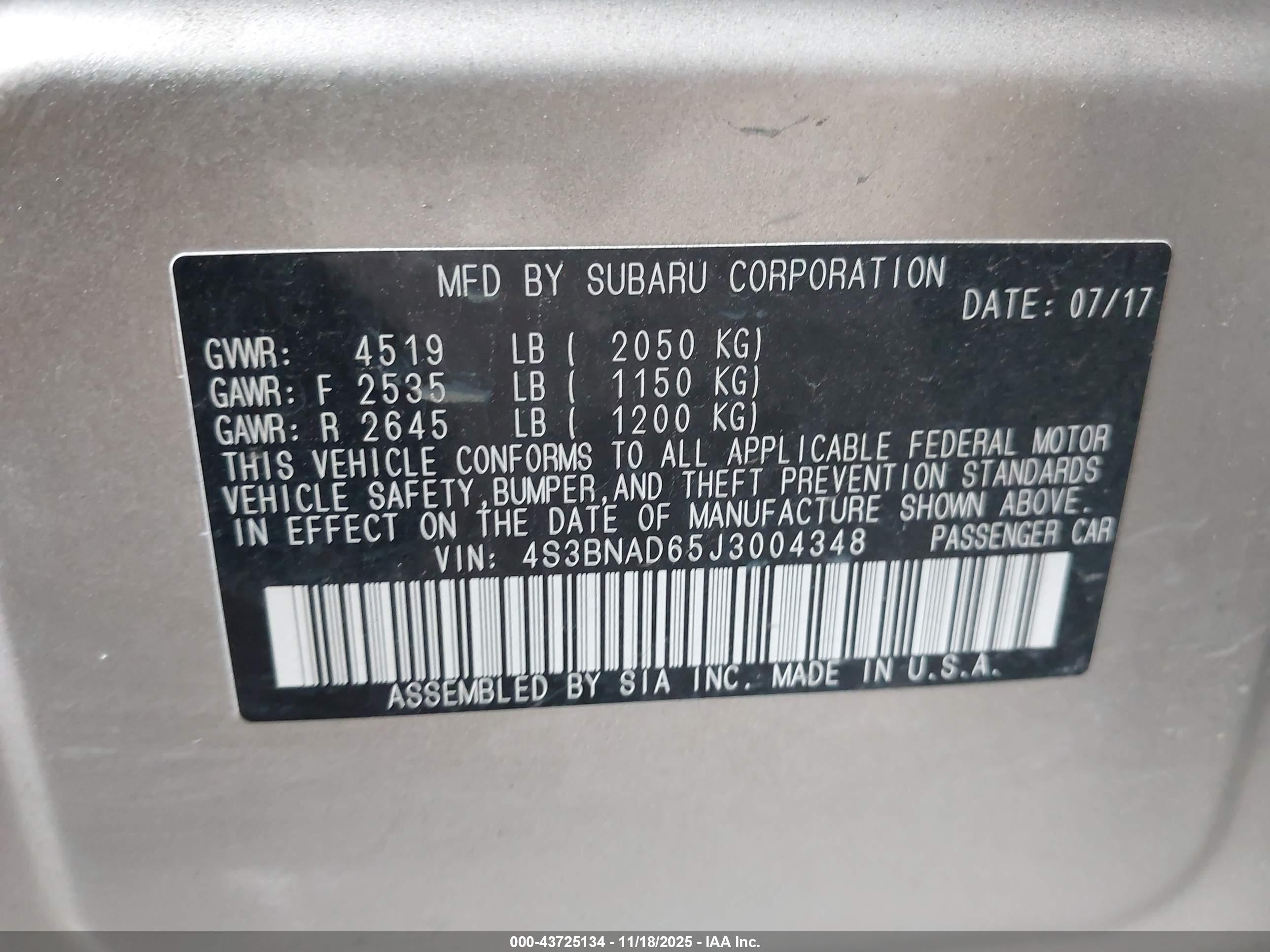 SUBARU LEGACY image 9