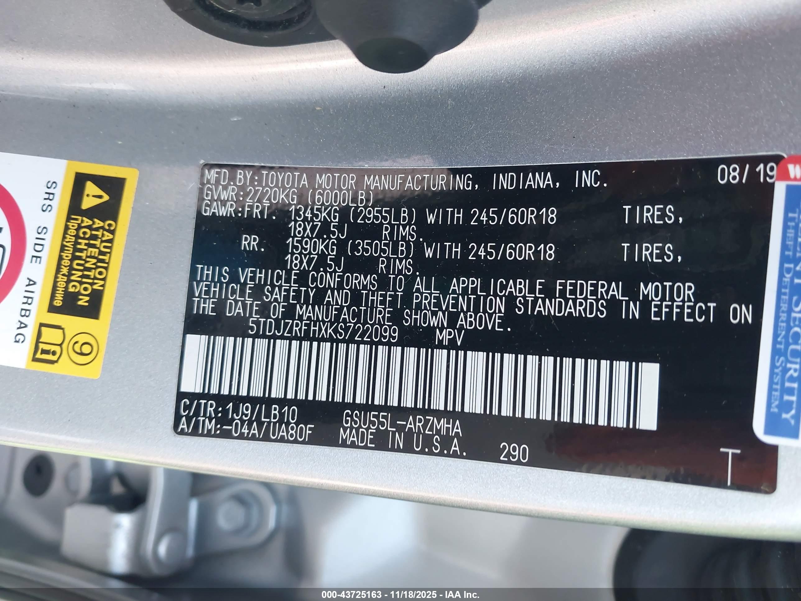TOYOTA HIGHLANDER image 9